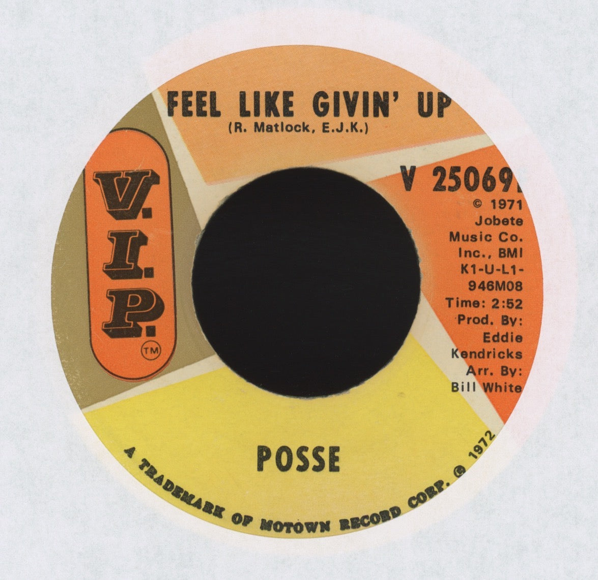 Posse - Take Somebody Like You on V.I.P. Northern Soul 45