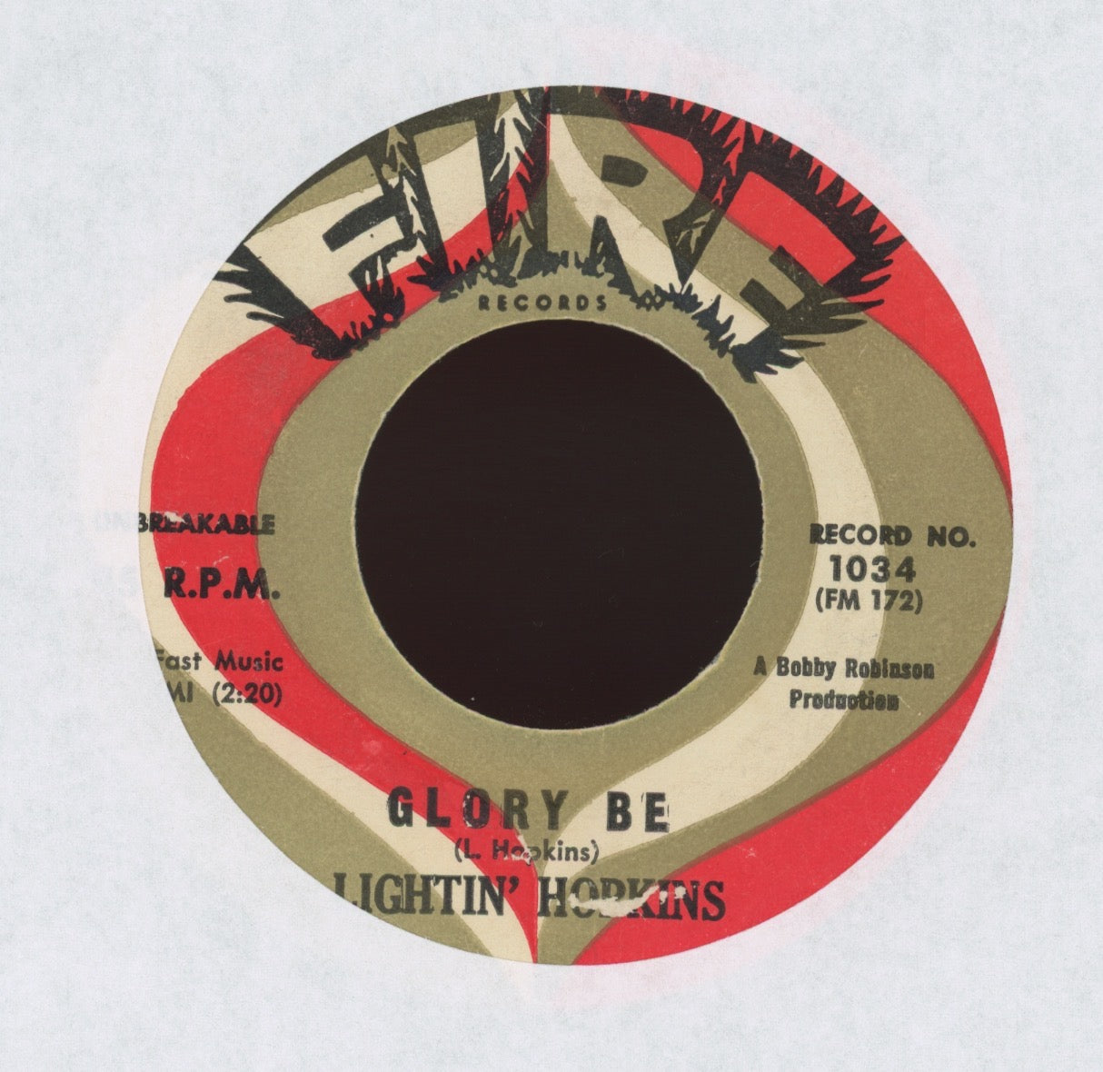Lightnin' Hopkins - Mojo Hand on Fire R&B Blues 45