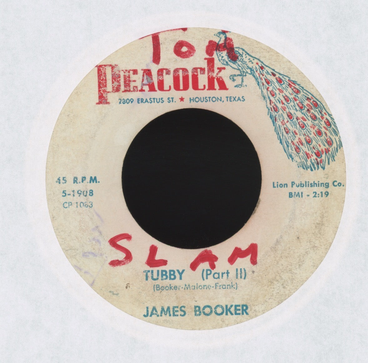James Booker - Tubby on Peacock Mod Soul 45