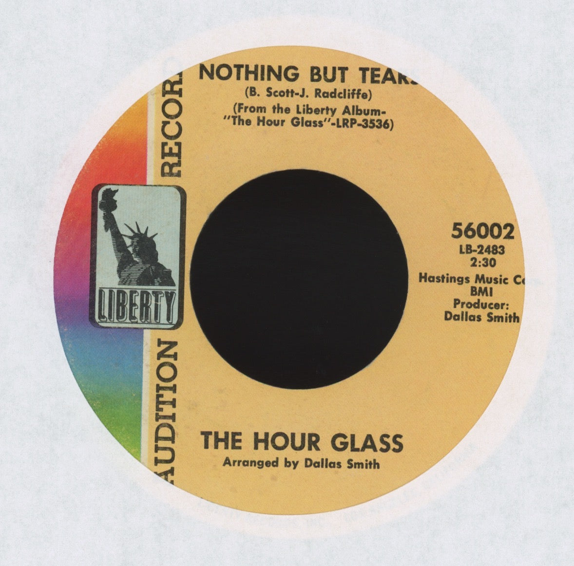 Hour Glass - Nothing But Tears on Liberty Promo Rock 45