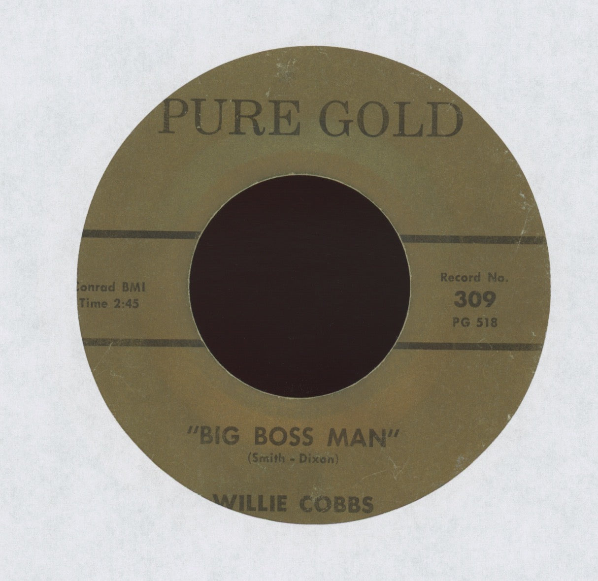 Willie Cobbs - Big Boss Man on Pure Gold R&B 45