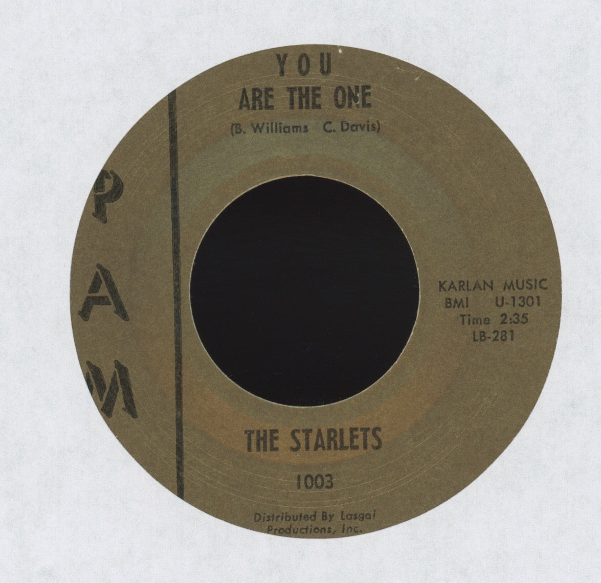 The Starlets - Better Tell Him No on Pam R&B Girl Group 45