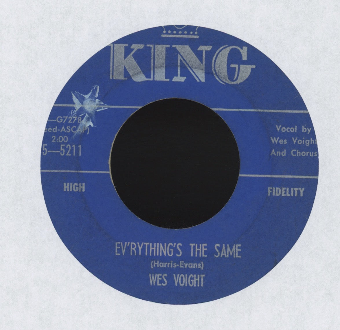 Wes Voight - I'm Movin' In on King Rockabilly 45