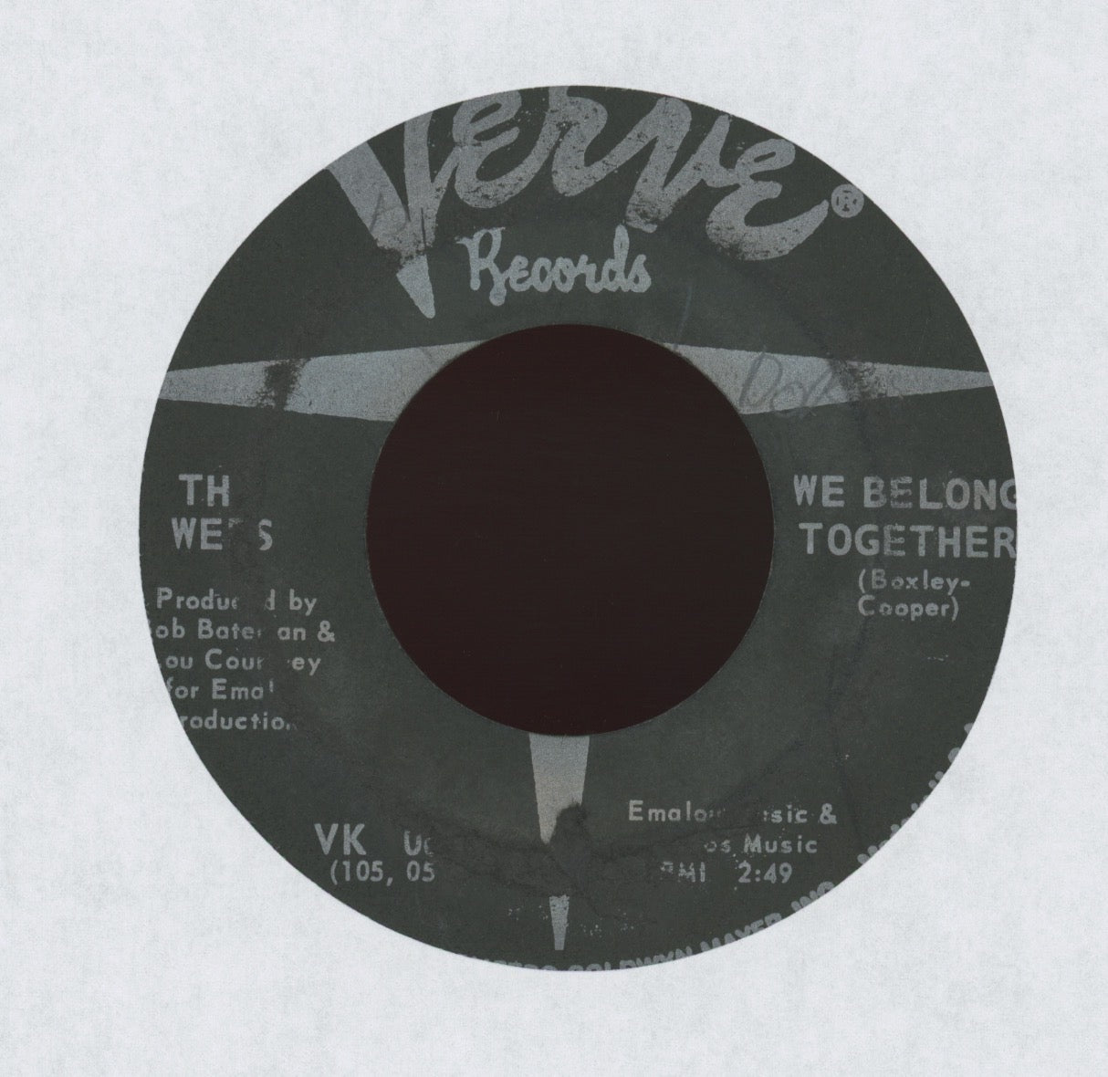 The Webs - We Belong Together on Verve Northern Soul 45