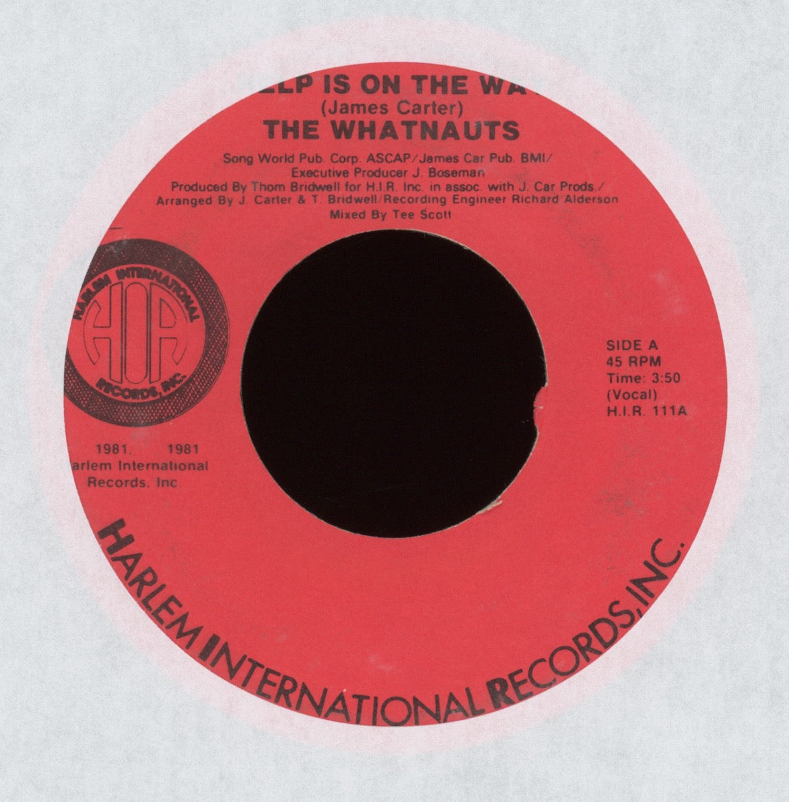 The Whatnauts - Help Is On The Way on Harlem International Boogie Funk 45