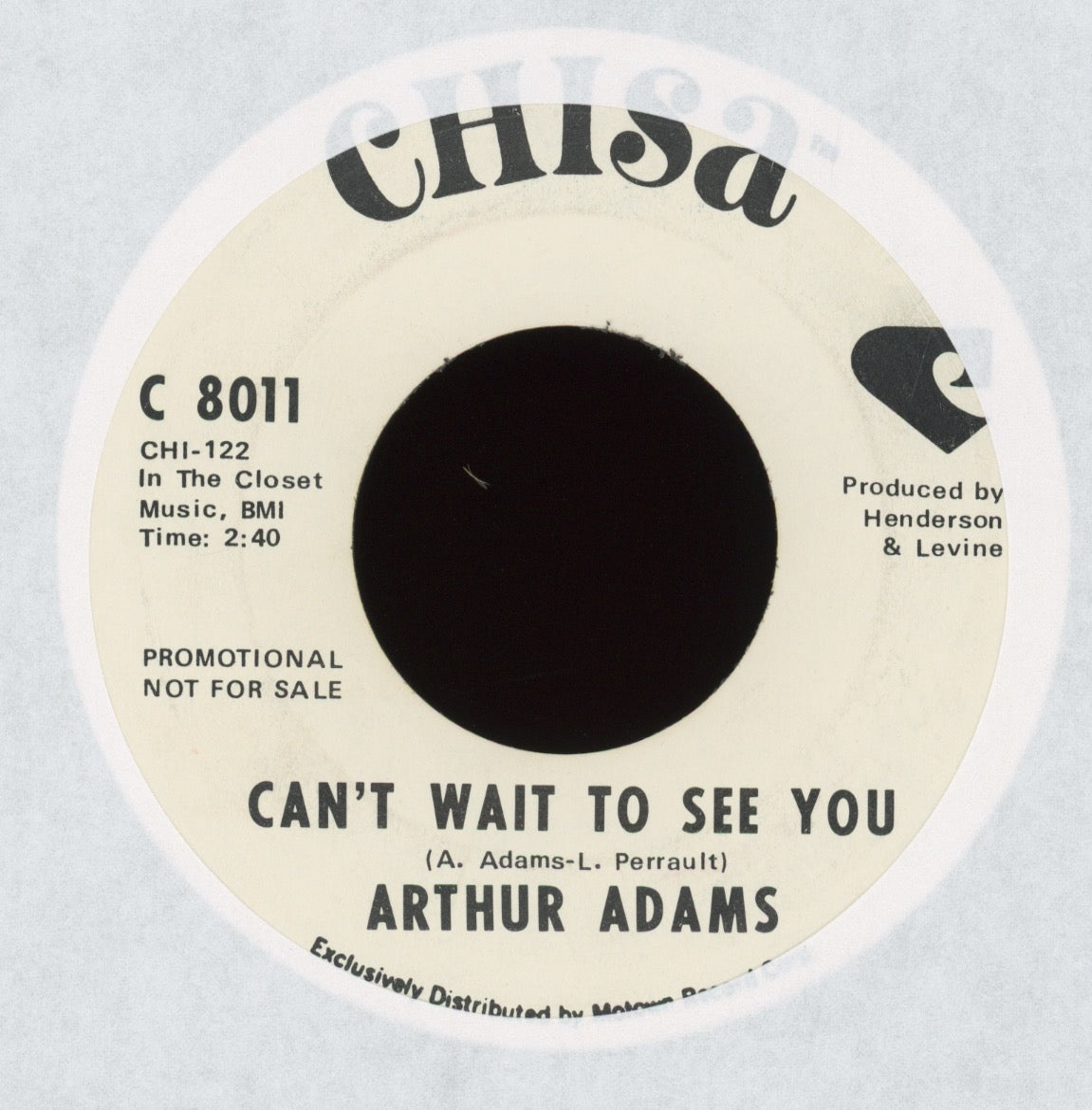 Arthur Adams - Can't Wait To See You on Chisa Promo Northern Soul 45
