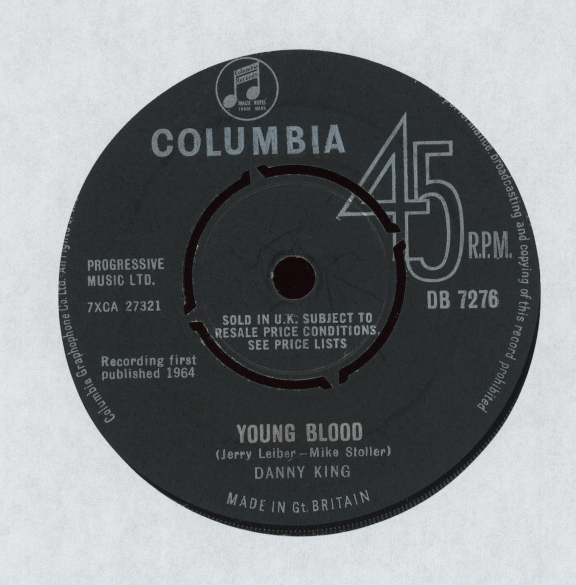 Danny King - Tossin' And Turnin' on Columbia UK Mod Beat 45