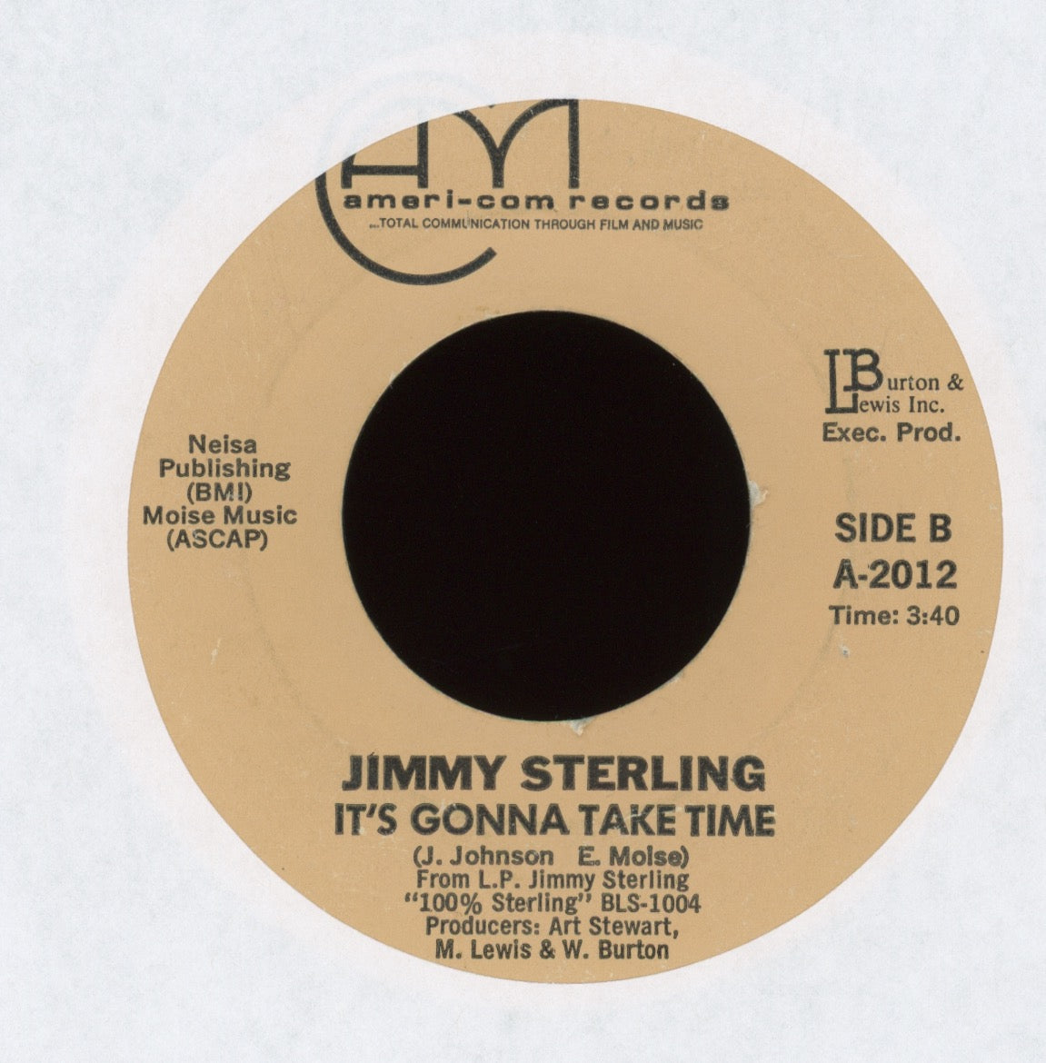 Jimmy Sterling - Let's Do It on Ameri-Com Modern Soul 45
