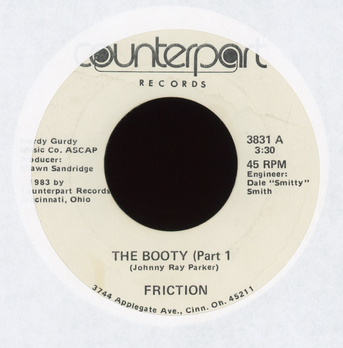 Friction - The Booty on Counterpart Boogie Funk 45