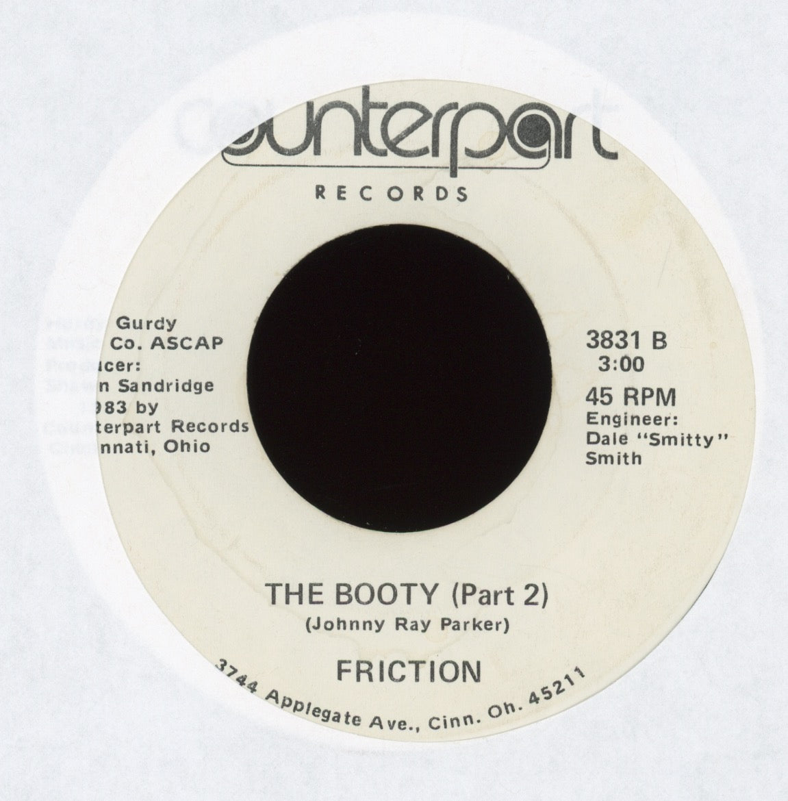 Friction - The Booty on Counterpart Boogie Funk 45