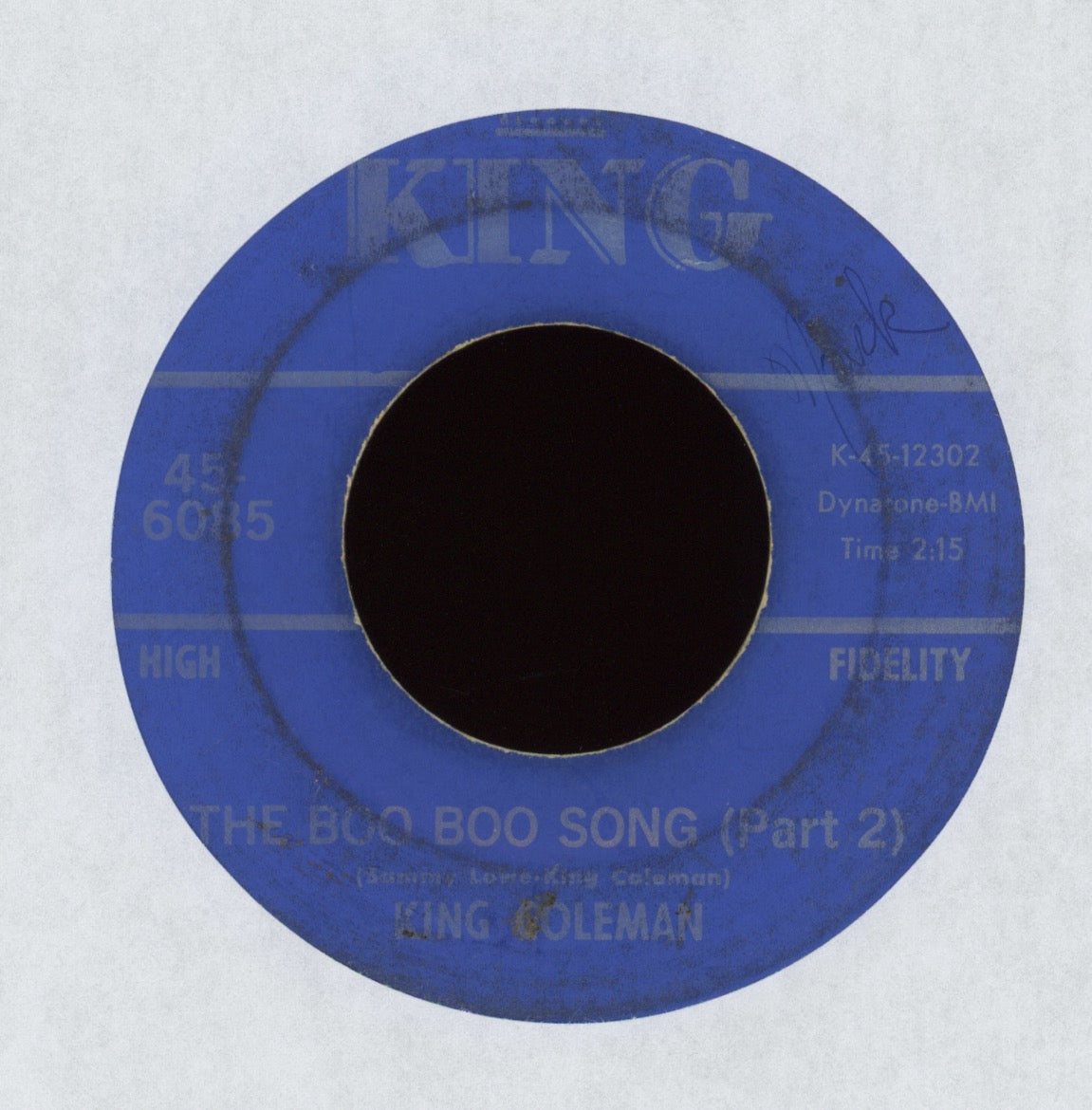 King Coleman - The Boo Boo Song on King Funk 45