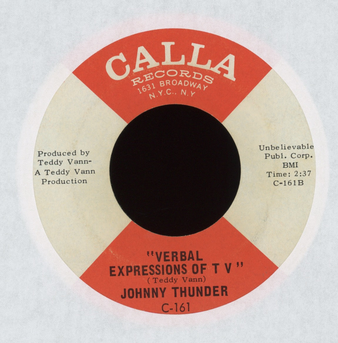 Johnny Thunder - I'm Alive on Calla Psych Funk Fuzz 45