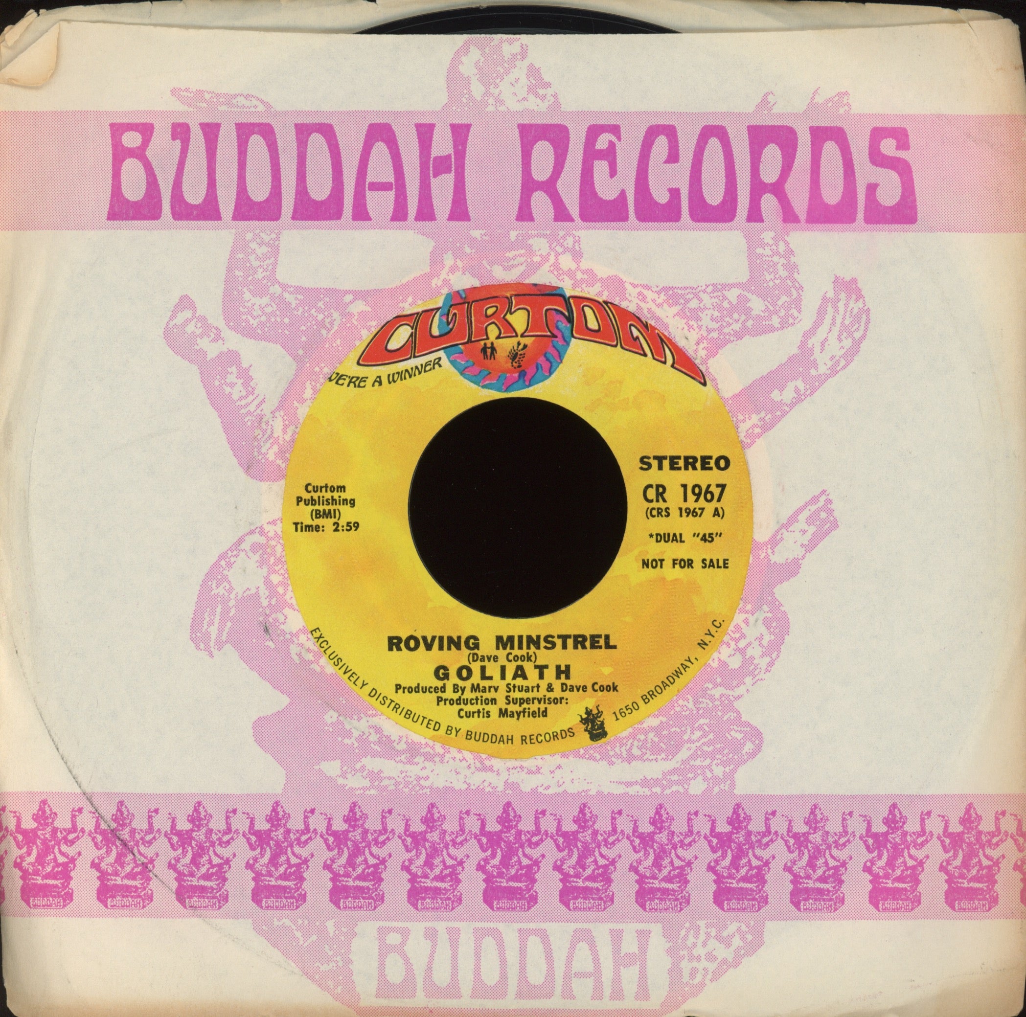 Goliath - Roving Minstrel on Curtom Promo Funk 45