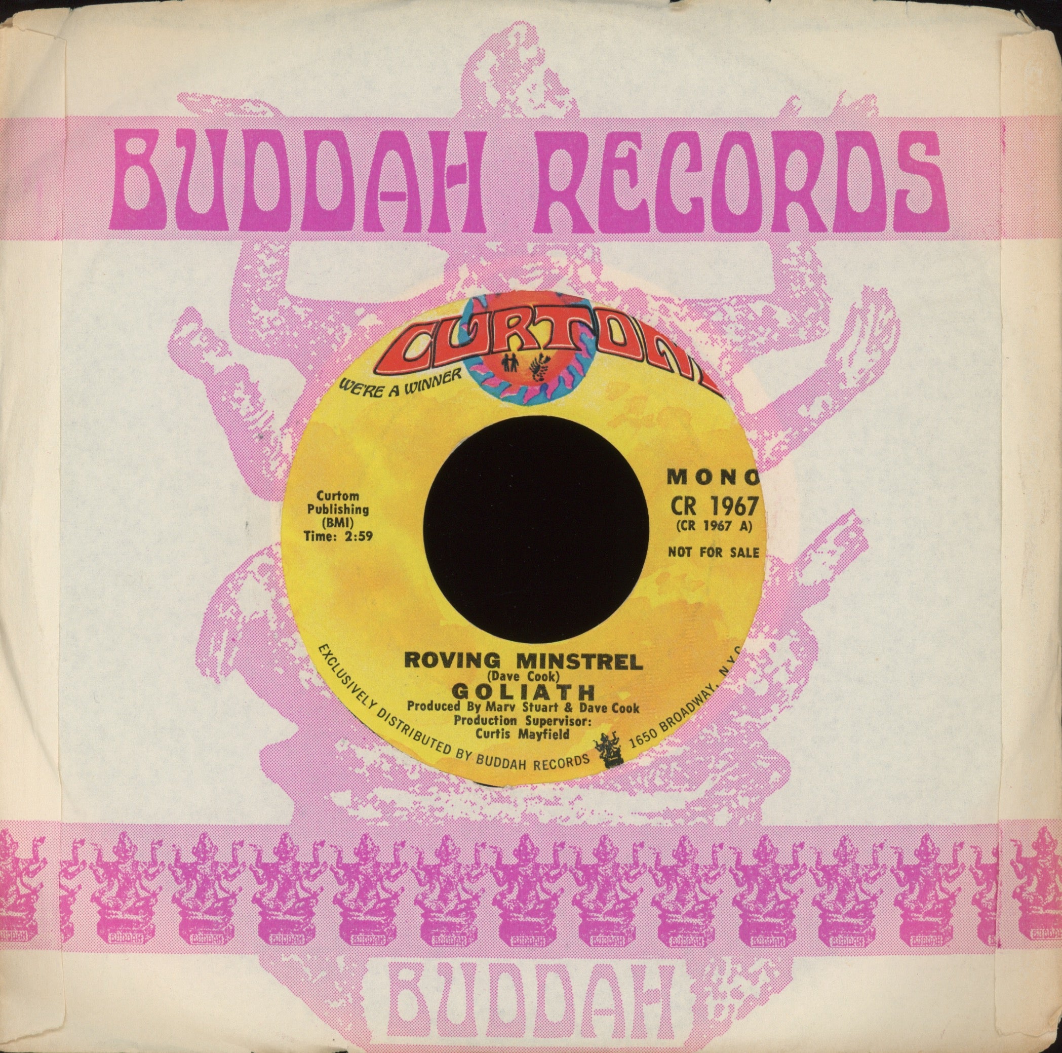 Goliath - Roving Minstrel on Curtom Promo Funk 45