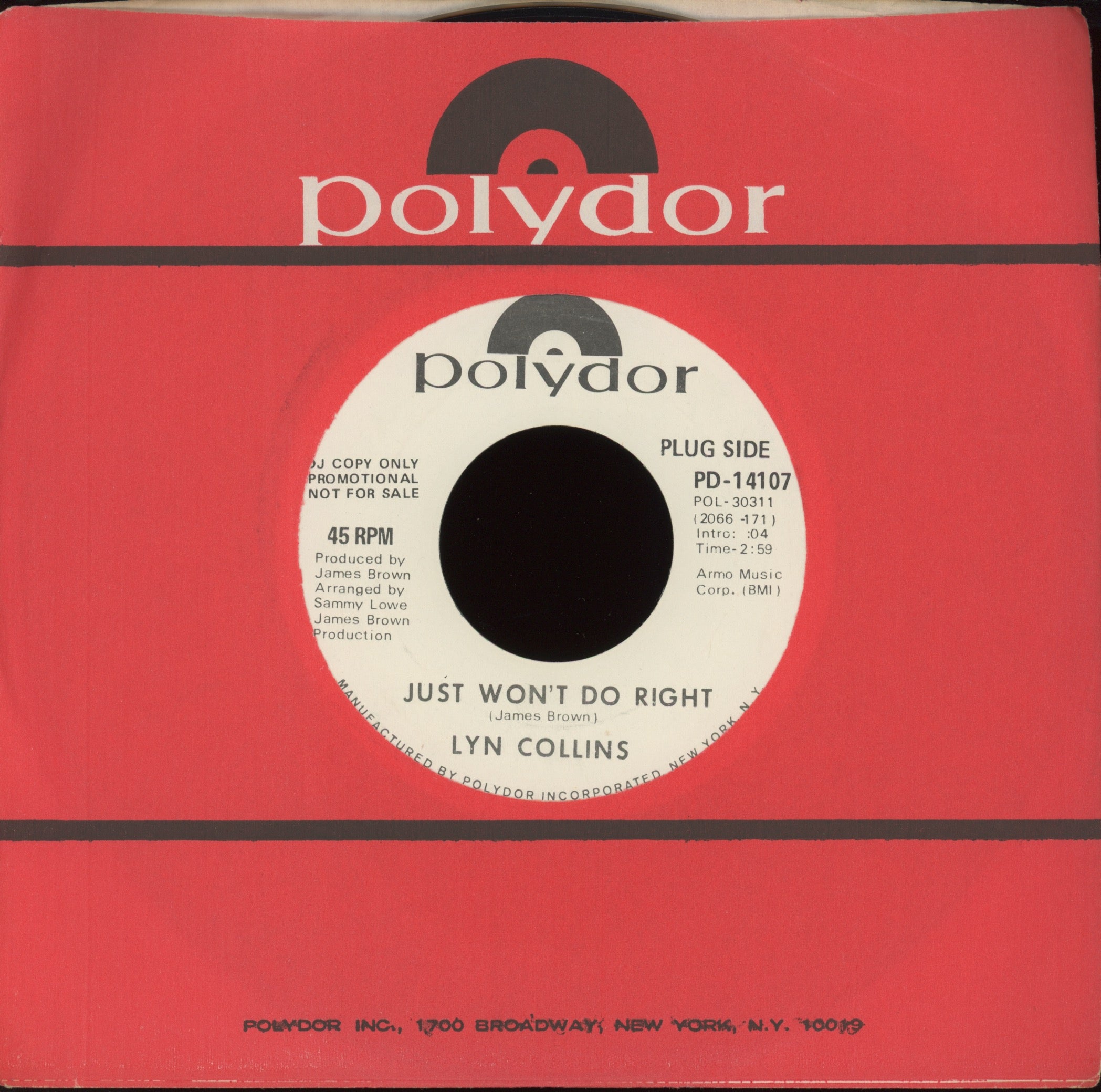 Lyn Collins - Wheels Of Life on Polydor Promo Soul Funk 45