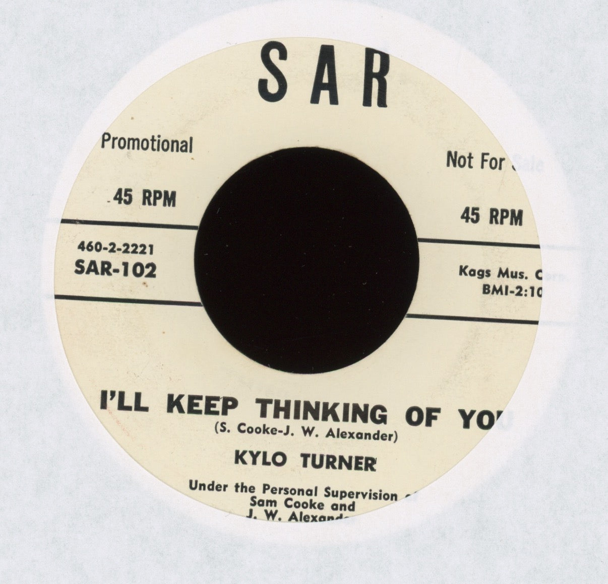 Kylo Turner - I'll Keep Thinking Of You on SAR Promo Northern Soul Popcorn With Rare Pic Sleeve and Insert