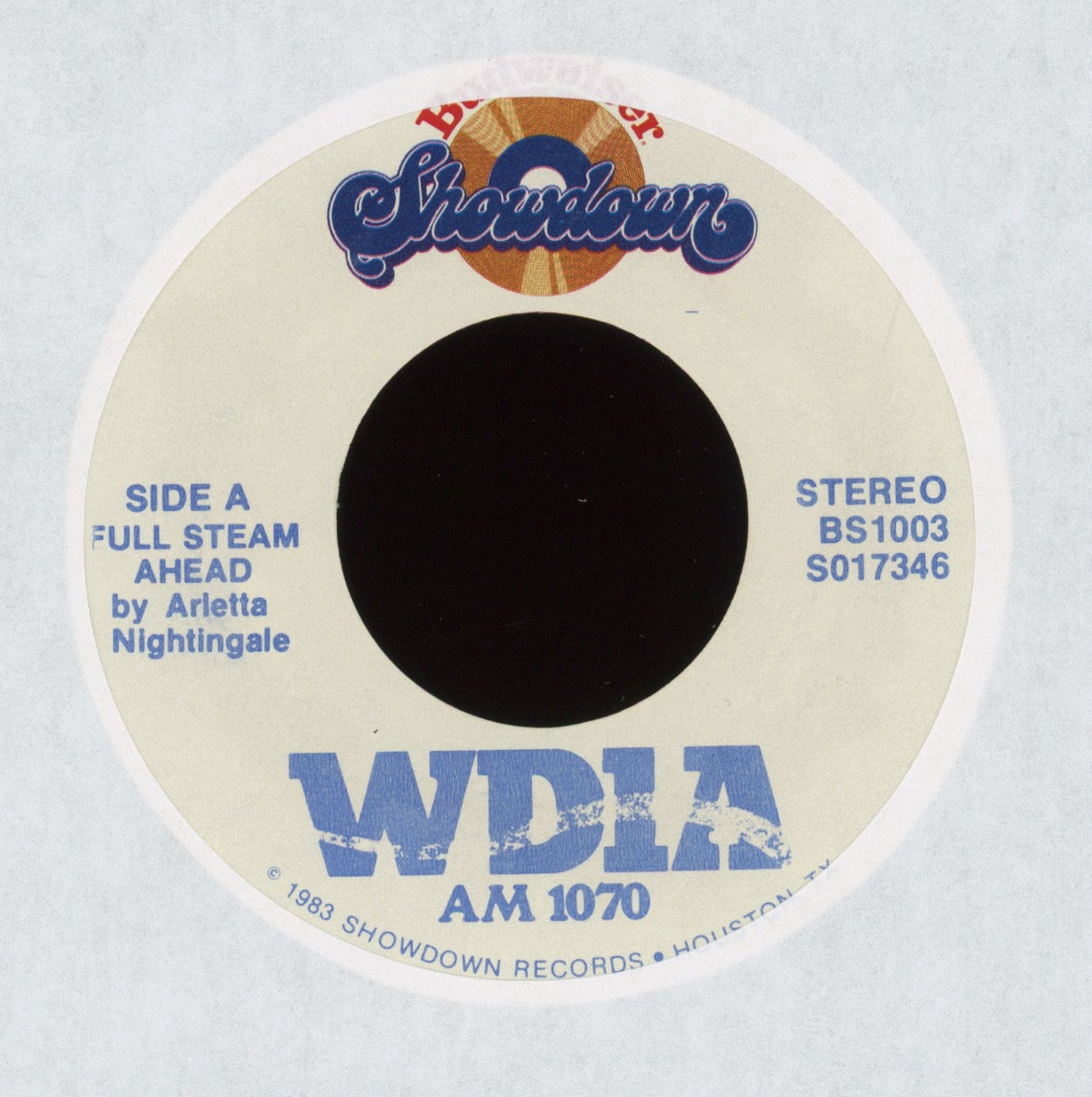 Arletta Nightingale - Full Steam Ahead Budweiser Showdown Modern Soul 45 With Pic Sleeve