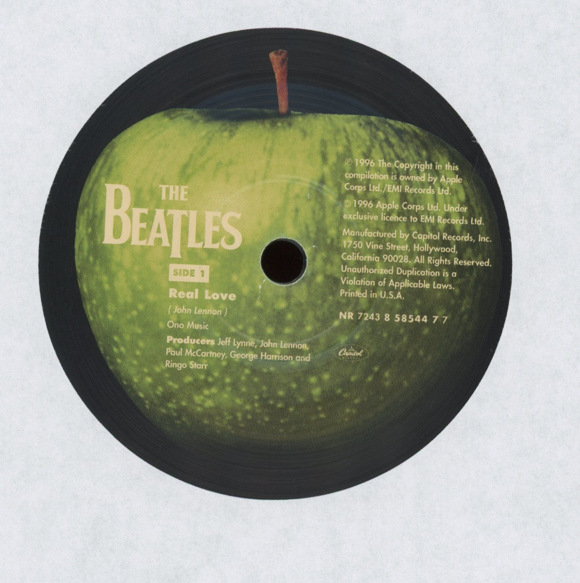 The Beatles - Real Love on Apple 45 With Picture Sleeve