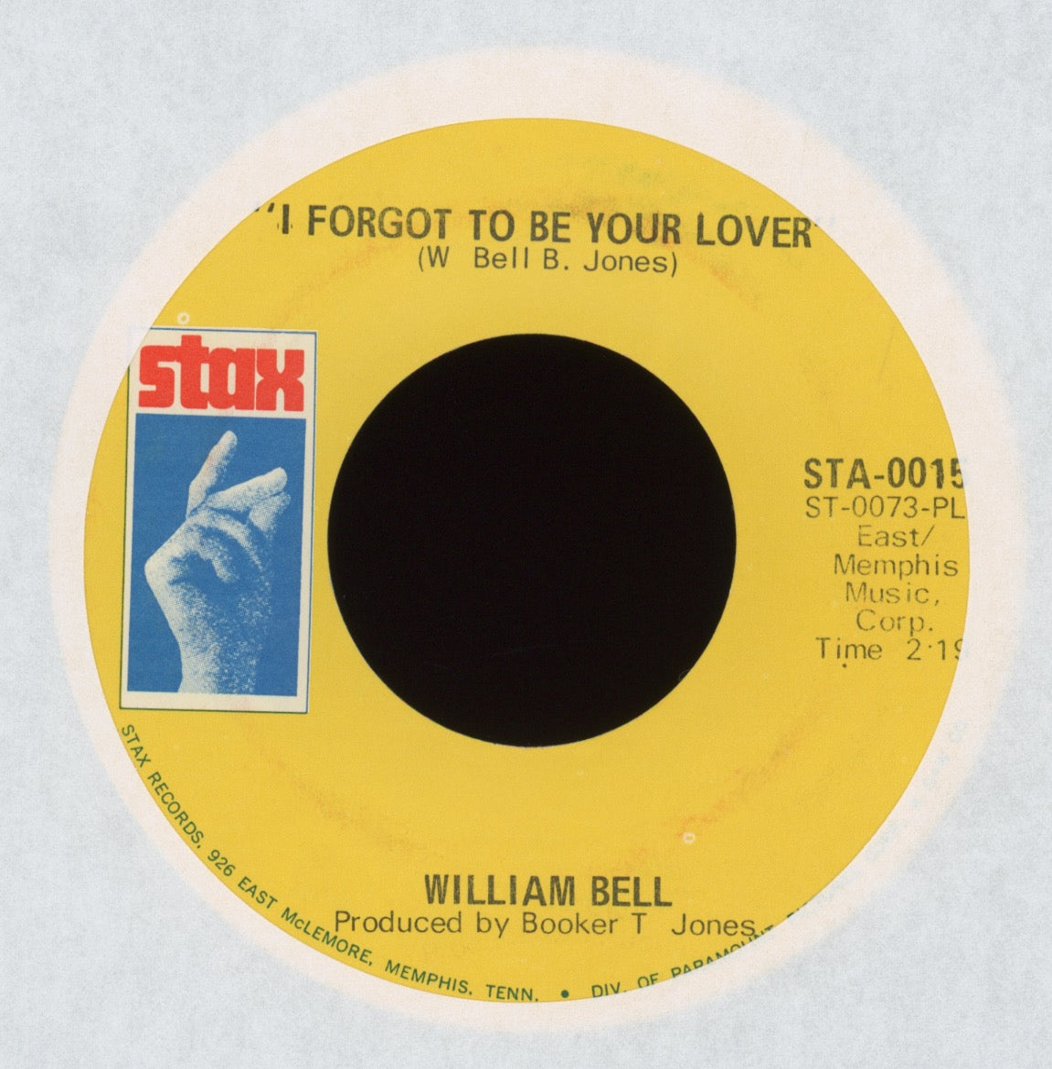 William Bell - I Forgot To Be Your Lover on Stax Soul 45 Samples