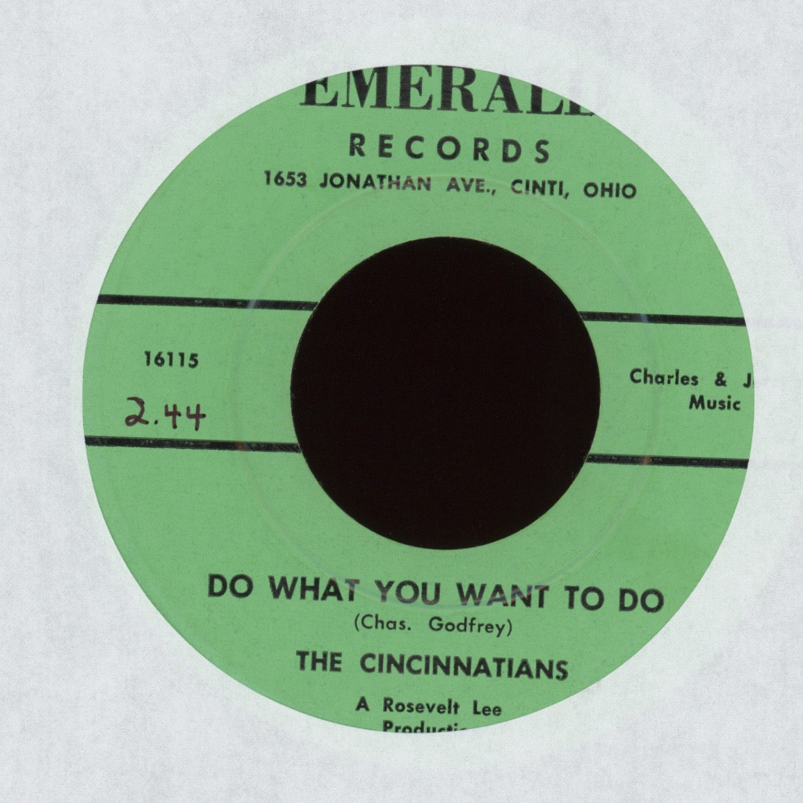 The Cincinnatians - Do What You Want To Do on Emerald Northern Soul 45