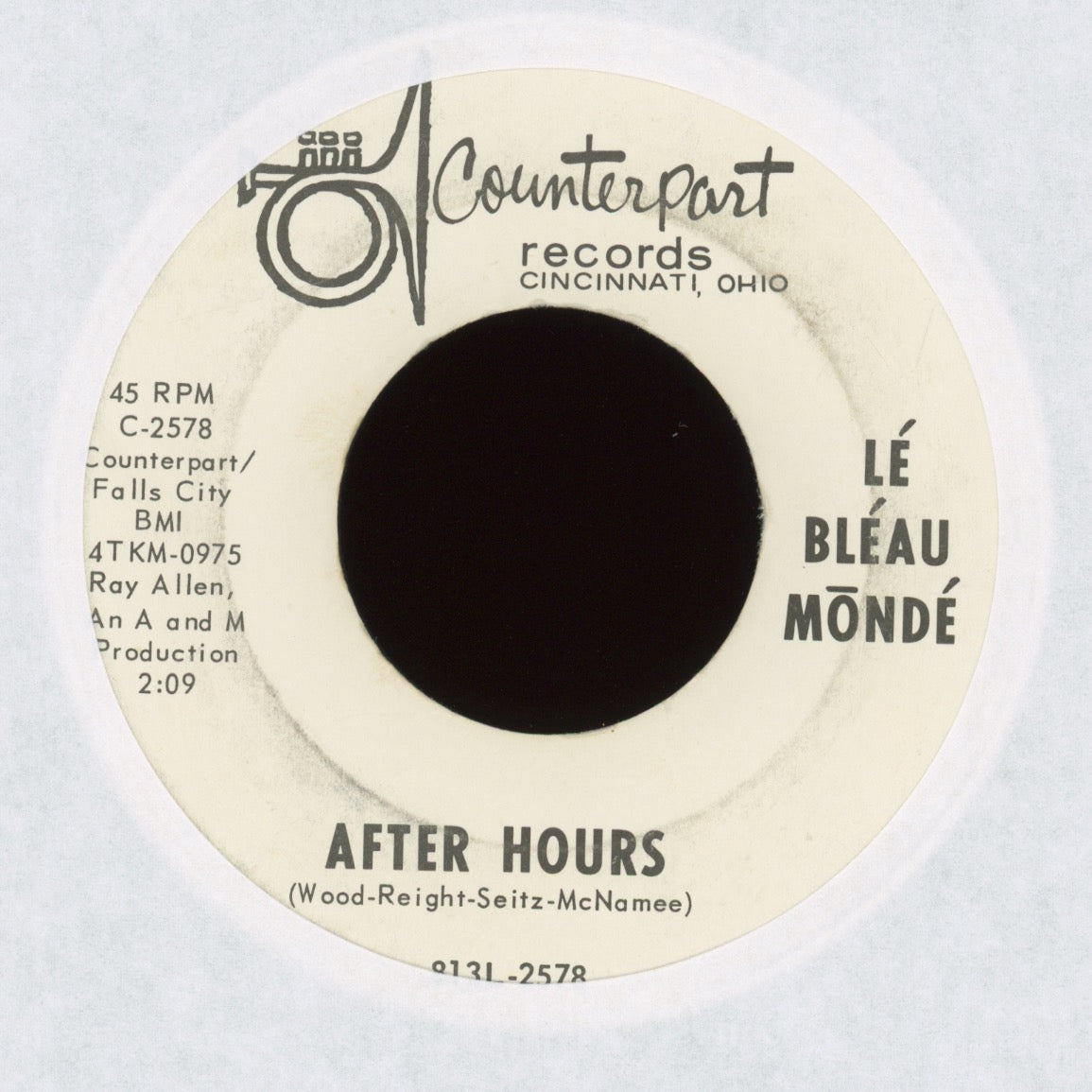 Lé Bléau Mōndé - After Hours on Counterpart Soul Funk 45