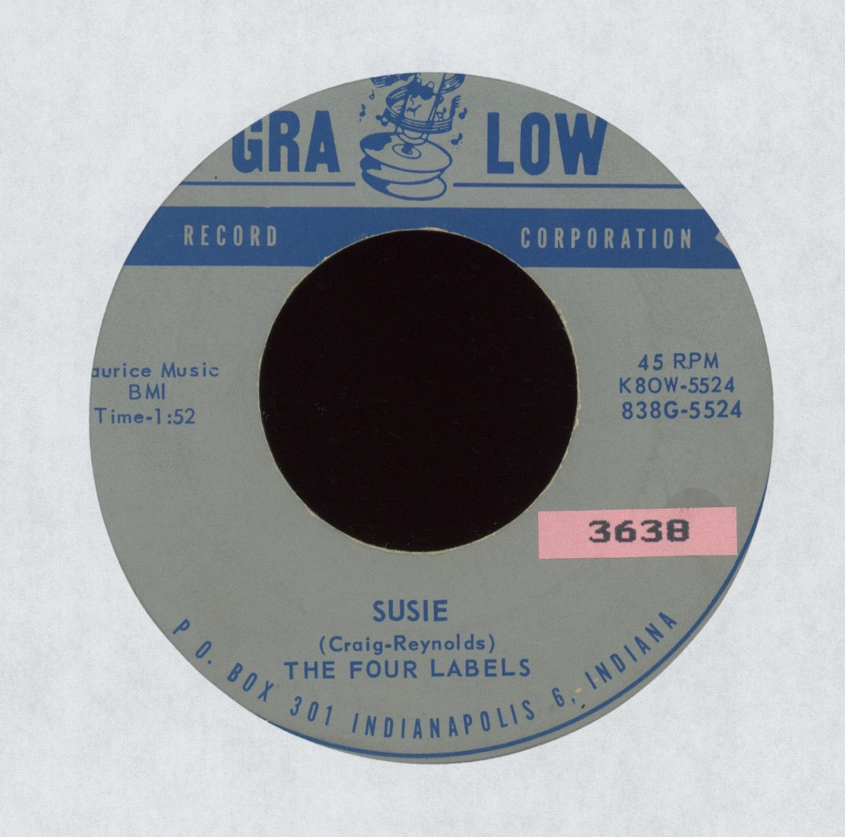 The Four Labels - Lookin' on Gra Low R&B Doo Wop Popcorn 45