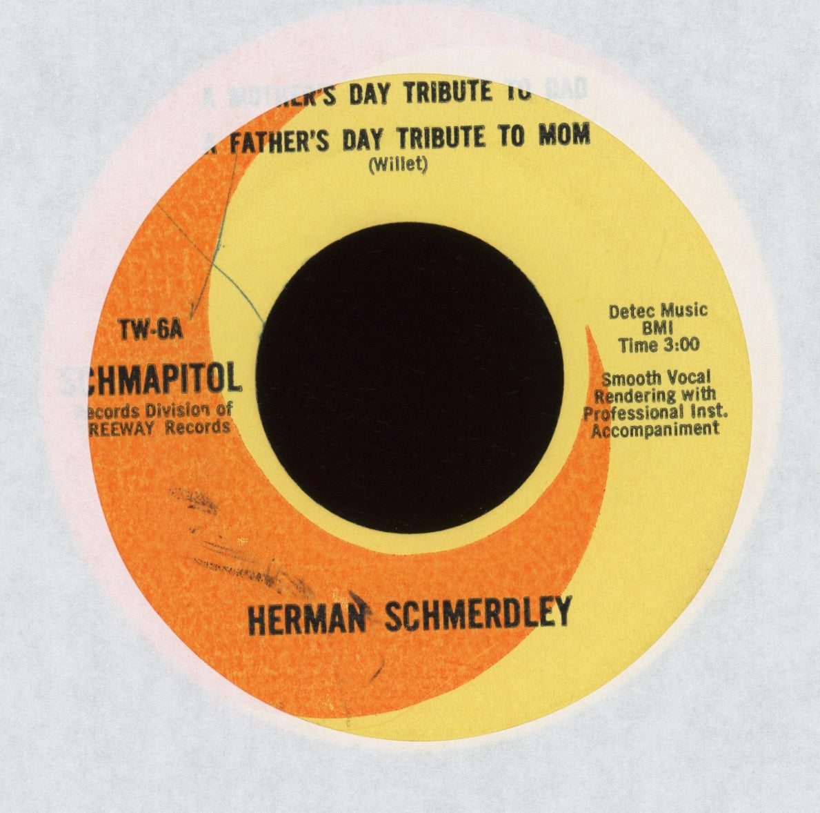 Herman Schmerdley - Folsom Prison Blues on Schmapitol Rockabilly 45