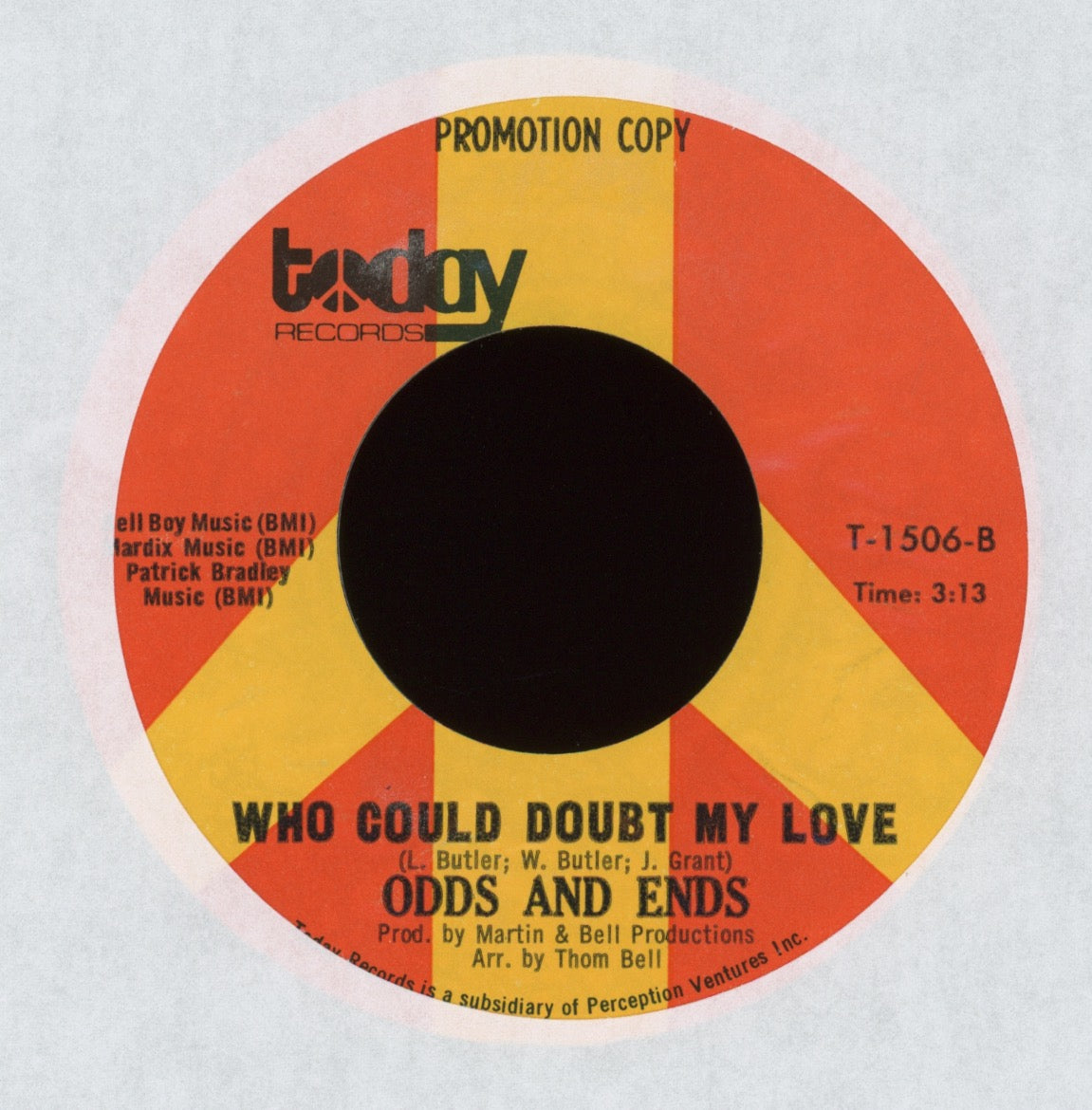 Odds And Ends - Who Could Doubt My Love on Today Soul Funk 45