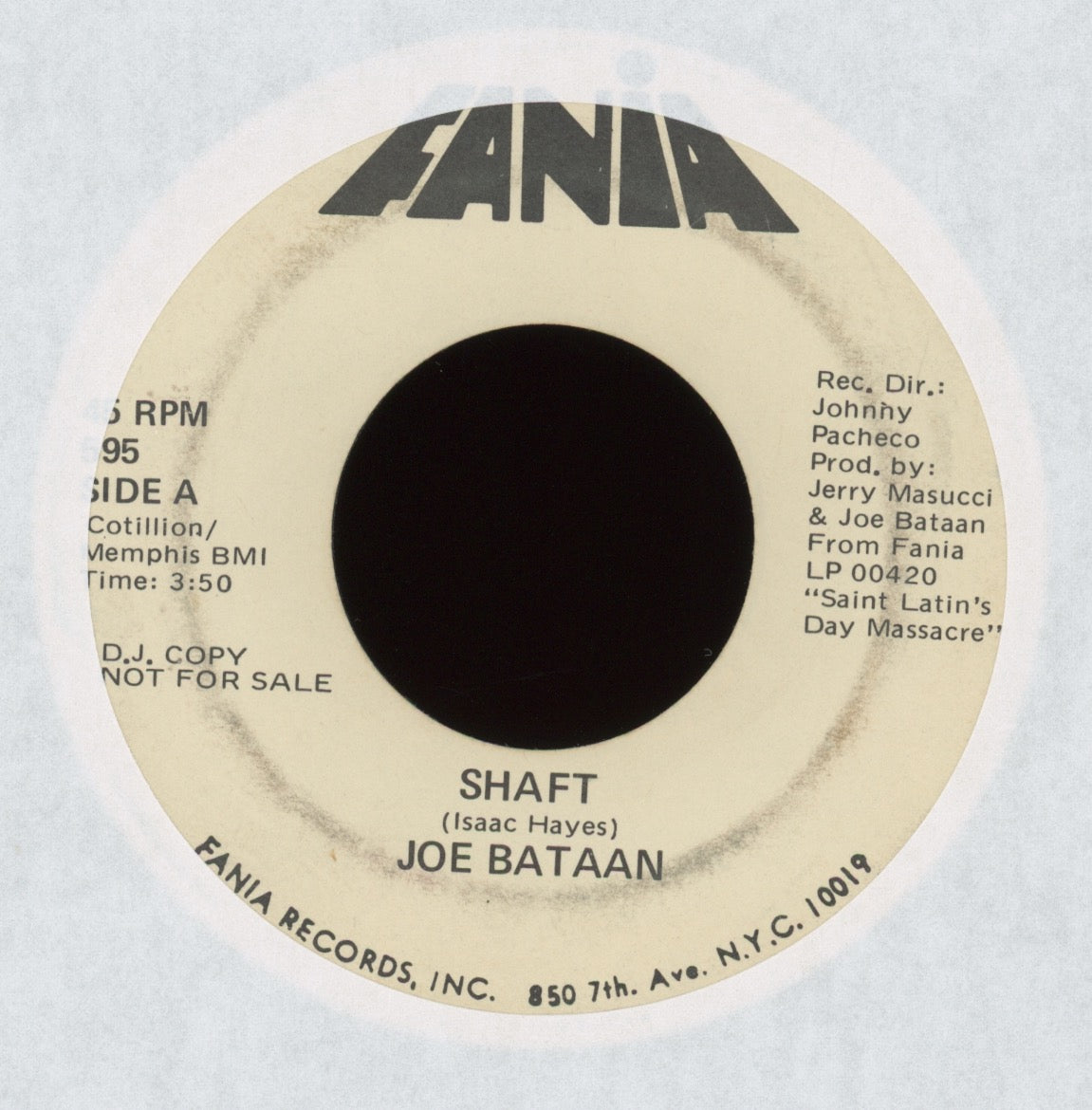 Joe Bataan - Shaft on Fania Promo Funk 45