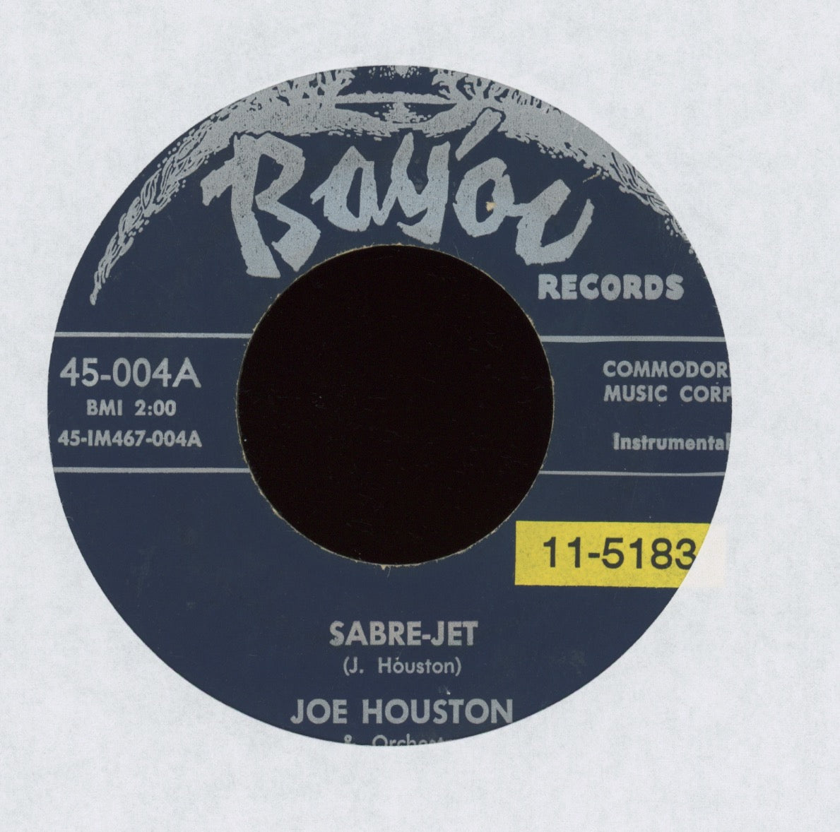 Joe Houston & Orchestra - Sabre-Jet on Bayou Instro R&B 45