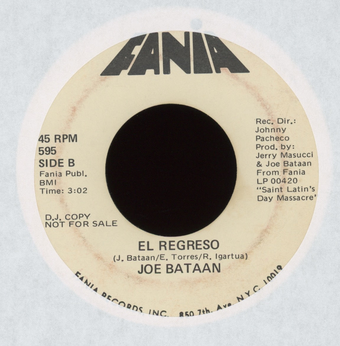 Joe Bataan - Shaft on Fania Promo Funk 45