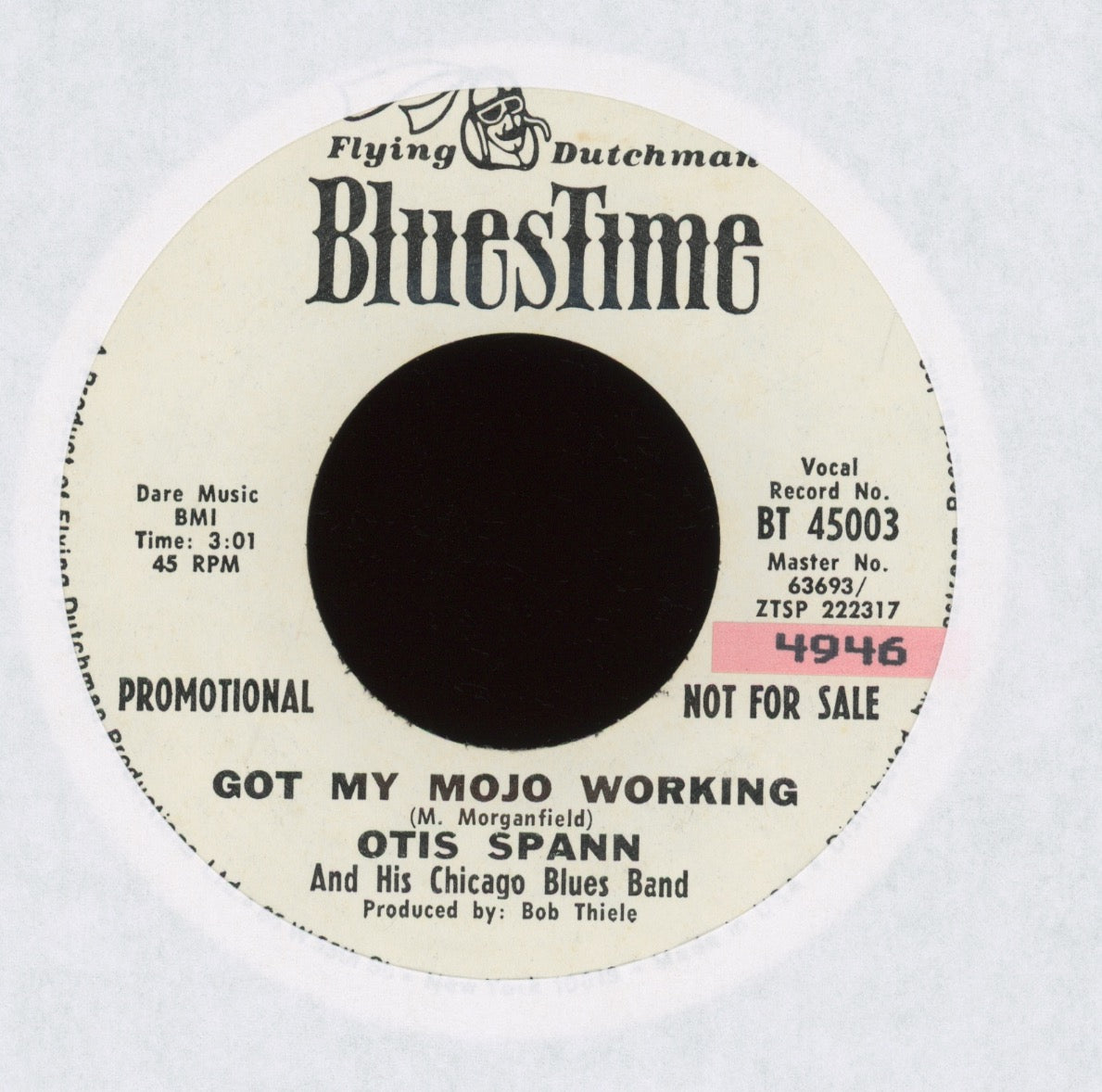 Otis Spann - Got My Mojo Working on Bluestime Promo R&B Blues 45