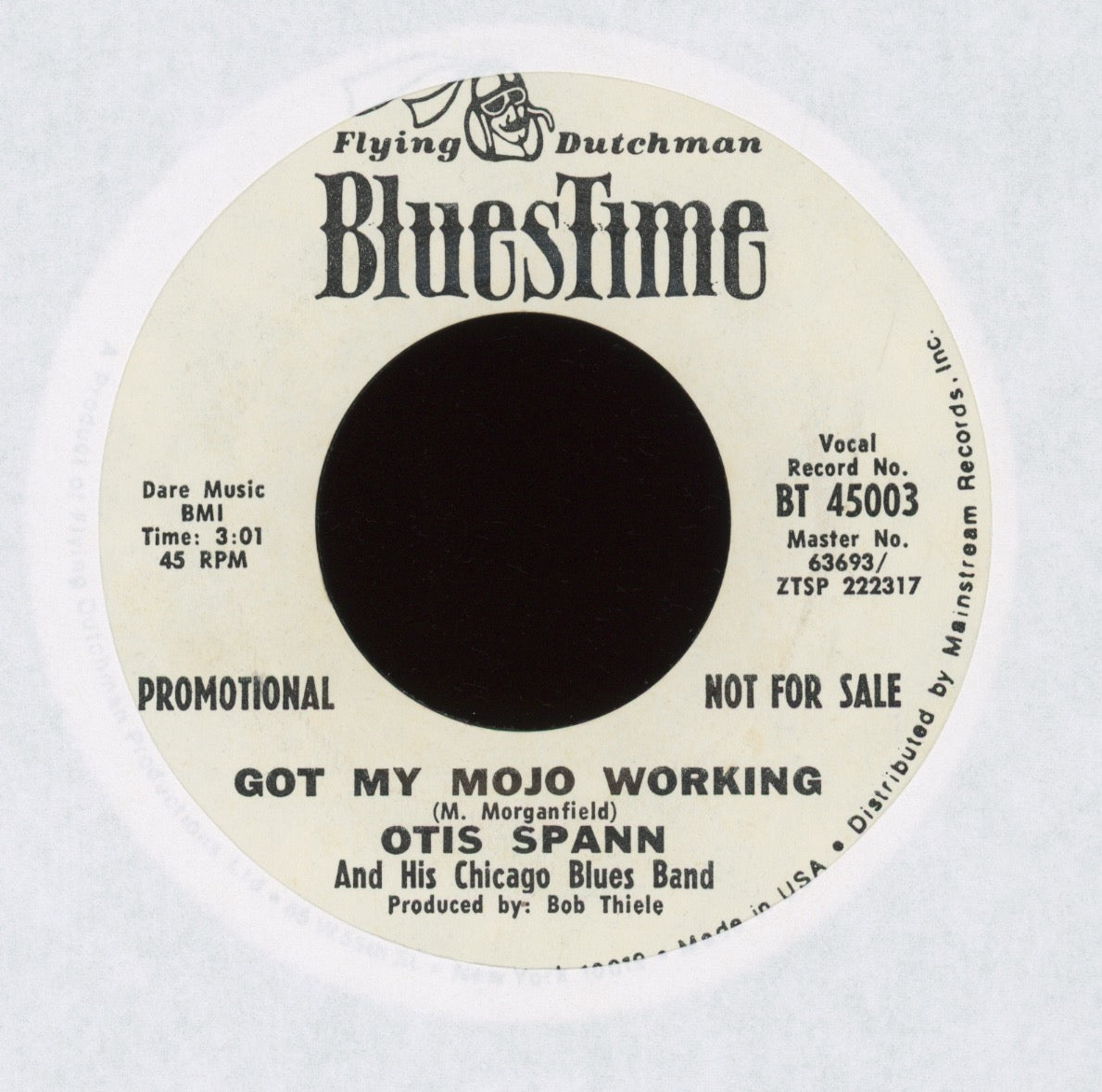 Otis Spann - Got My Mojo Working on Bluestime Promo R&B Blues 45