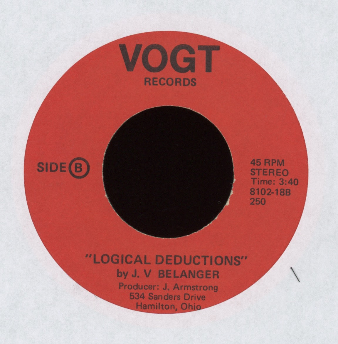 J.V. Belanger - Logical Deductions on Vogt Obscure Ohio Psych 45