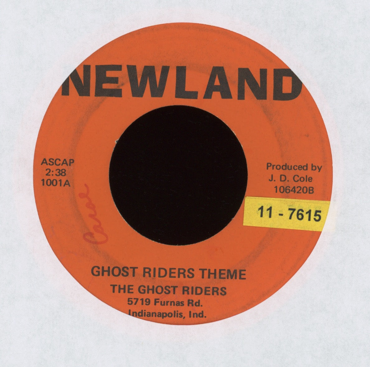 The Ghost Riders -  Ghost Riders Theme on Newland Surf 45