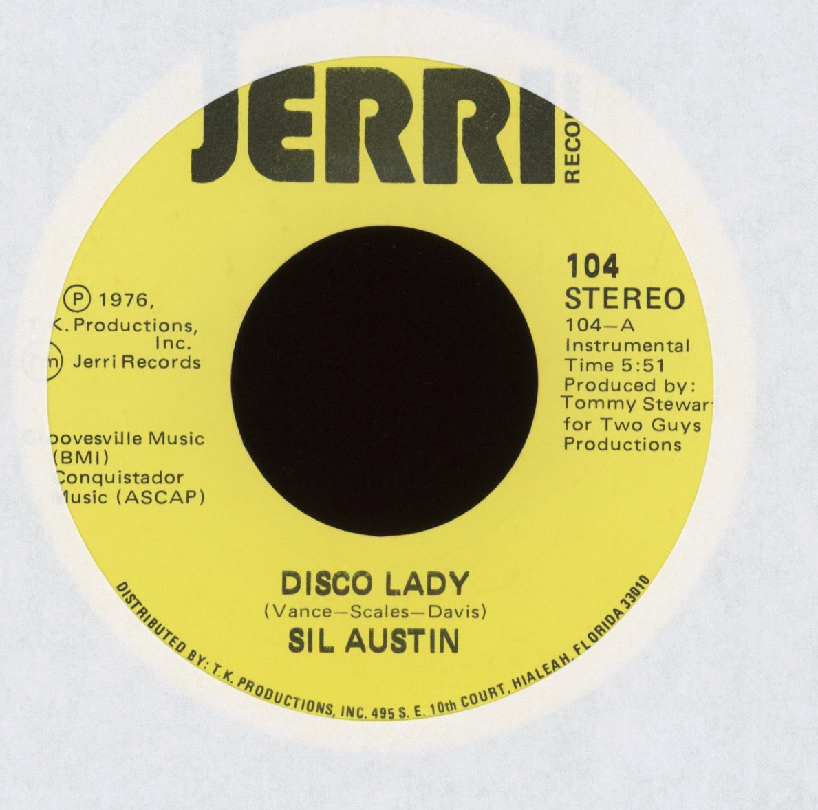 Sil Austin - Disco Lady on Jerri 70s Soul Funk 45