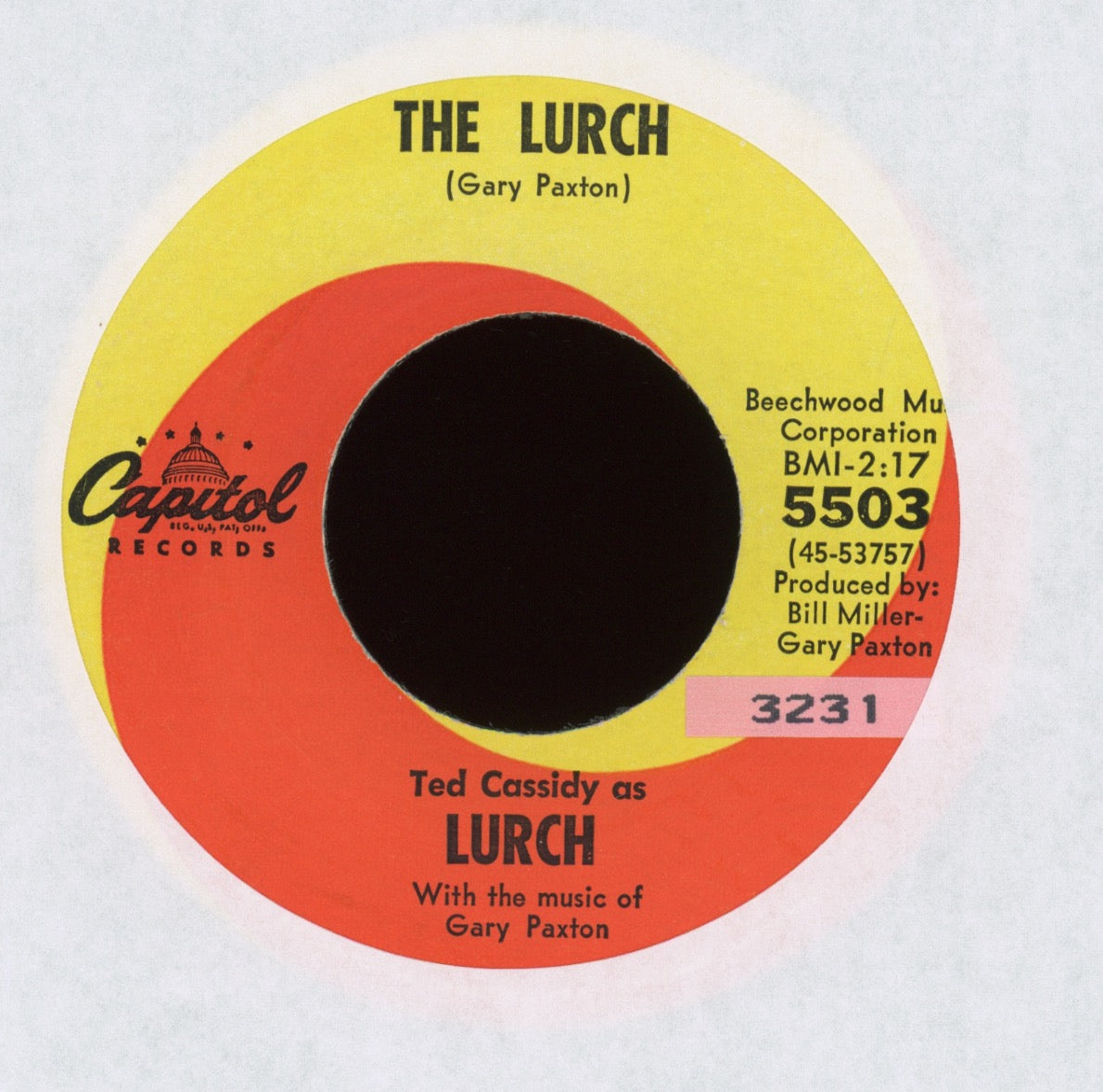 Ted Cassidy - The Lurch on Capitol Northern Soul 45