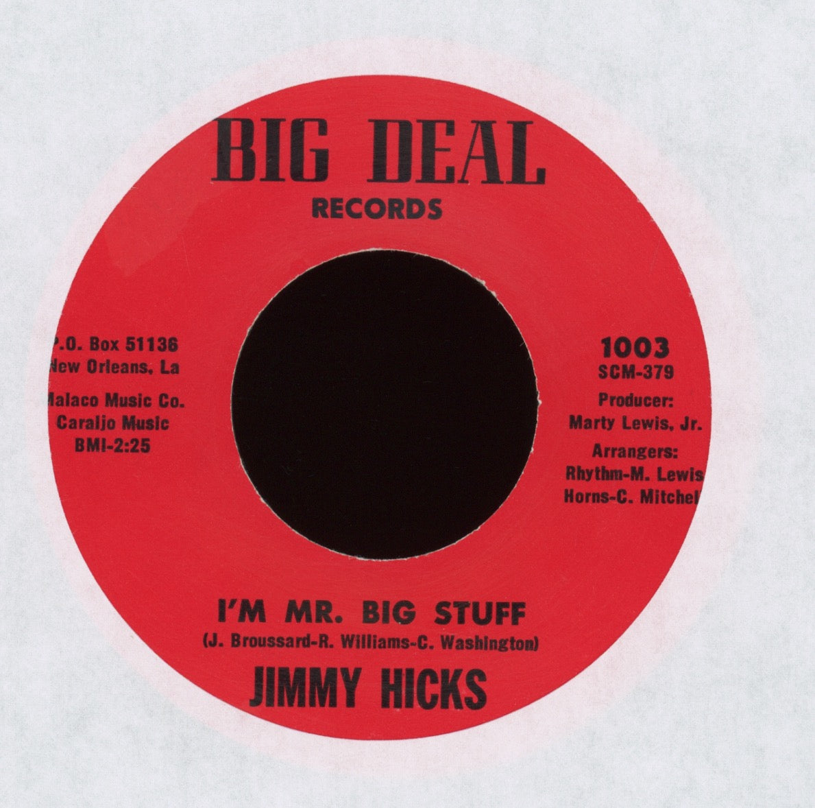 Jimmy Hicks - I'm Mr. Big Stuff on Big Deal Funk 45