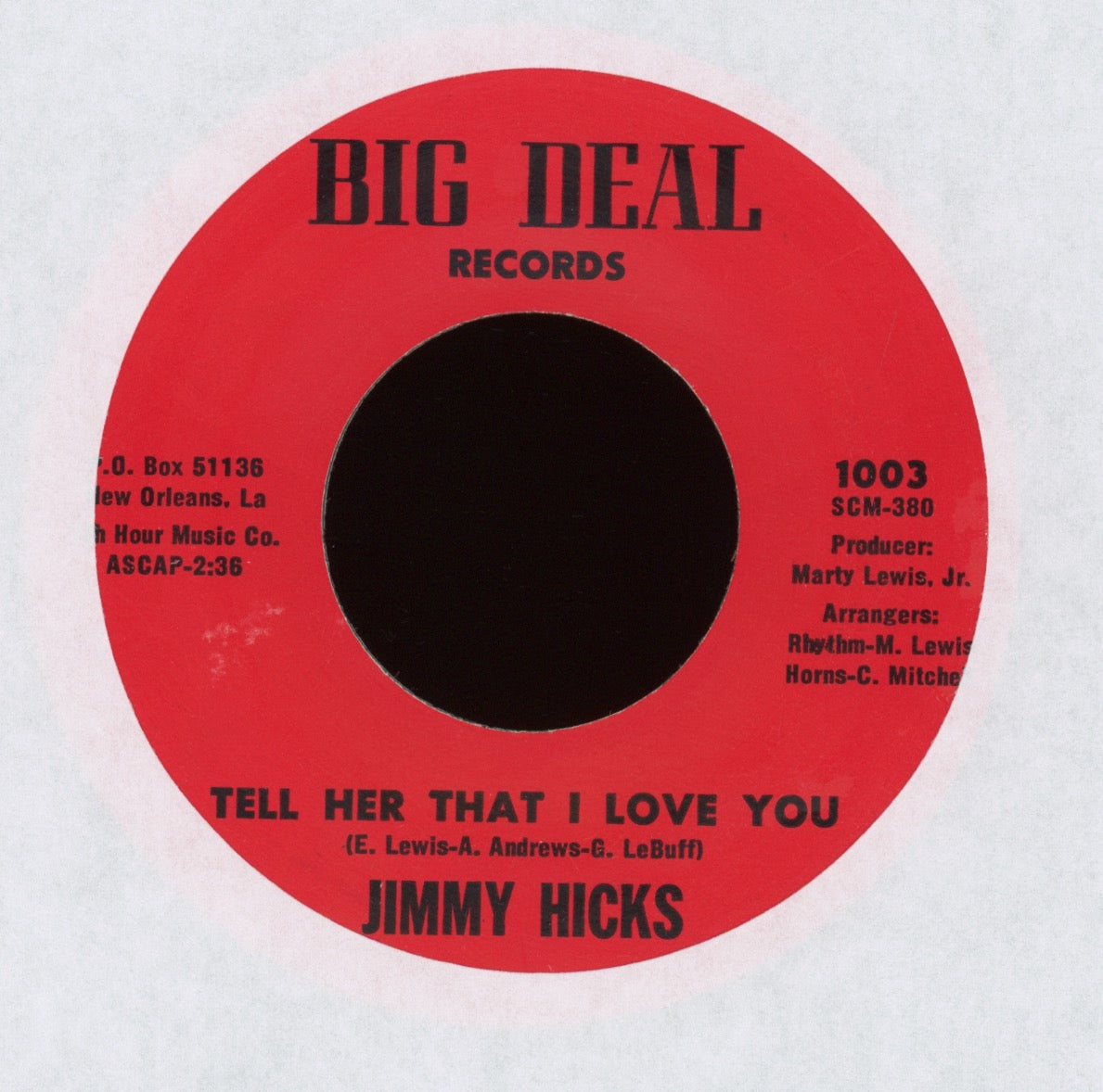 Jimmy Hicks - I'm Mr. Big Stuff on Big Deal Funk 45