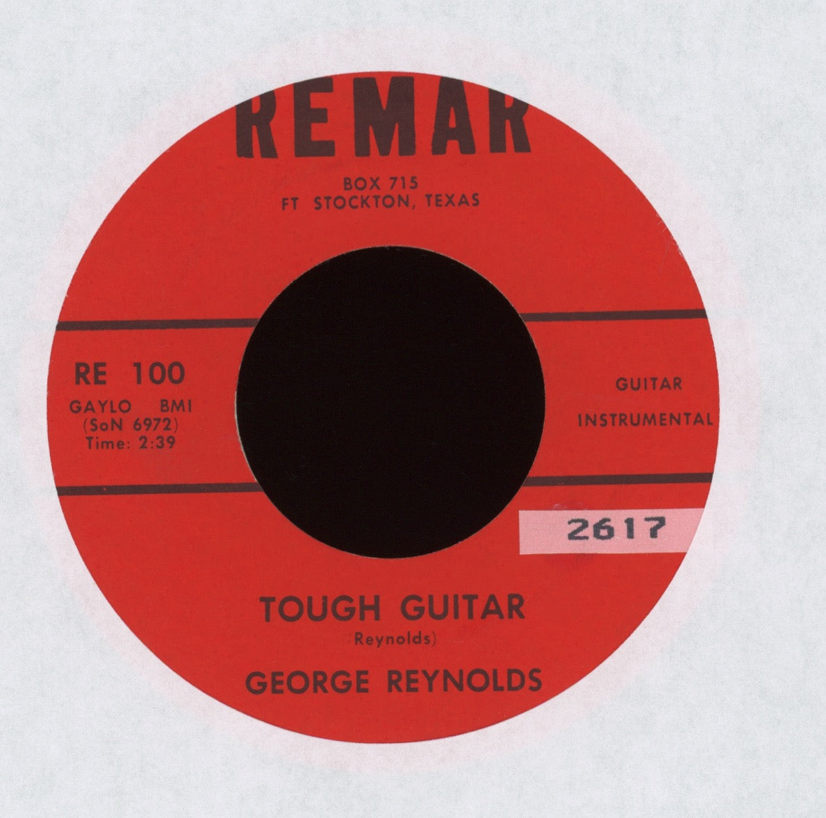 George Reynolds - Sue / Tough Guitar on Remar Teen Rockabilly 45