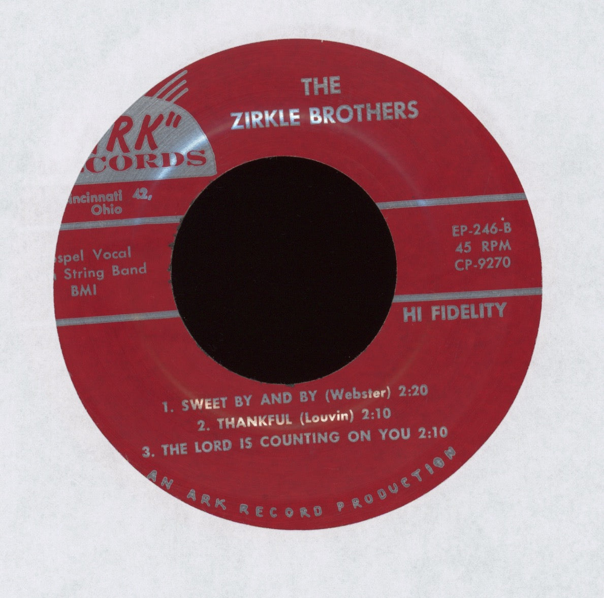 The Zirkle Brothers - Songs Of Sweet By And By: Your Favorite Gospel Songs on Ark Bluegrass Gospel EP
