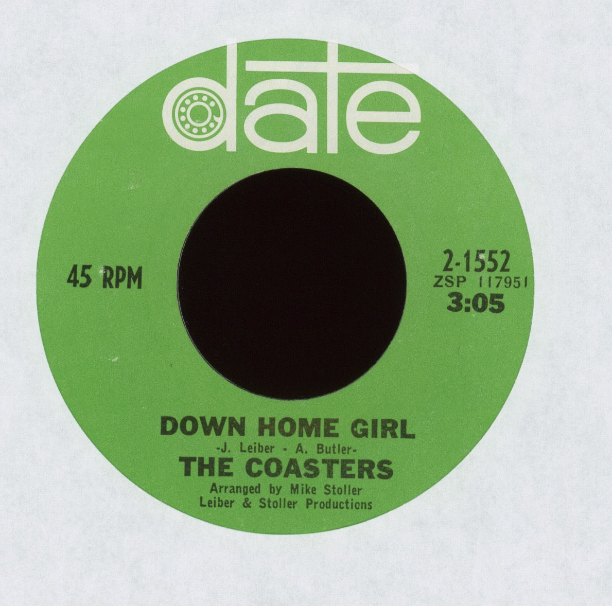 The Coasters - Down Home Girl on Date Funk 45