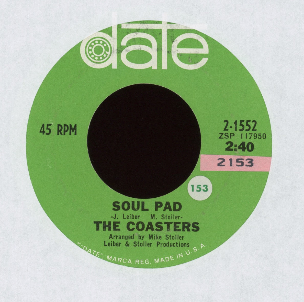 The Coasters - Down Home Girl on Date Funk 45