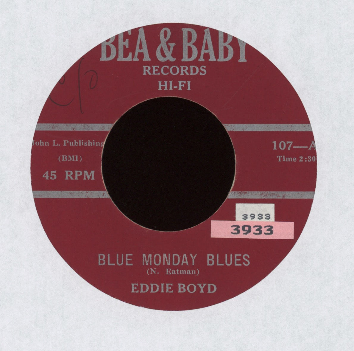 Eddie Boyd - The Blues Is Here To Stay on Bea & Baby R&B Blues 45