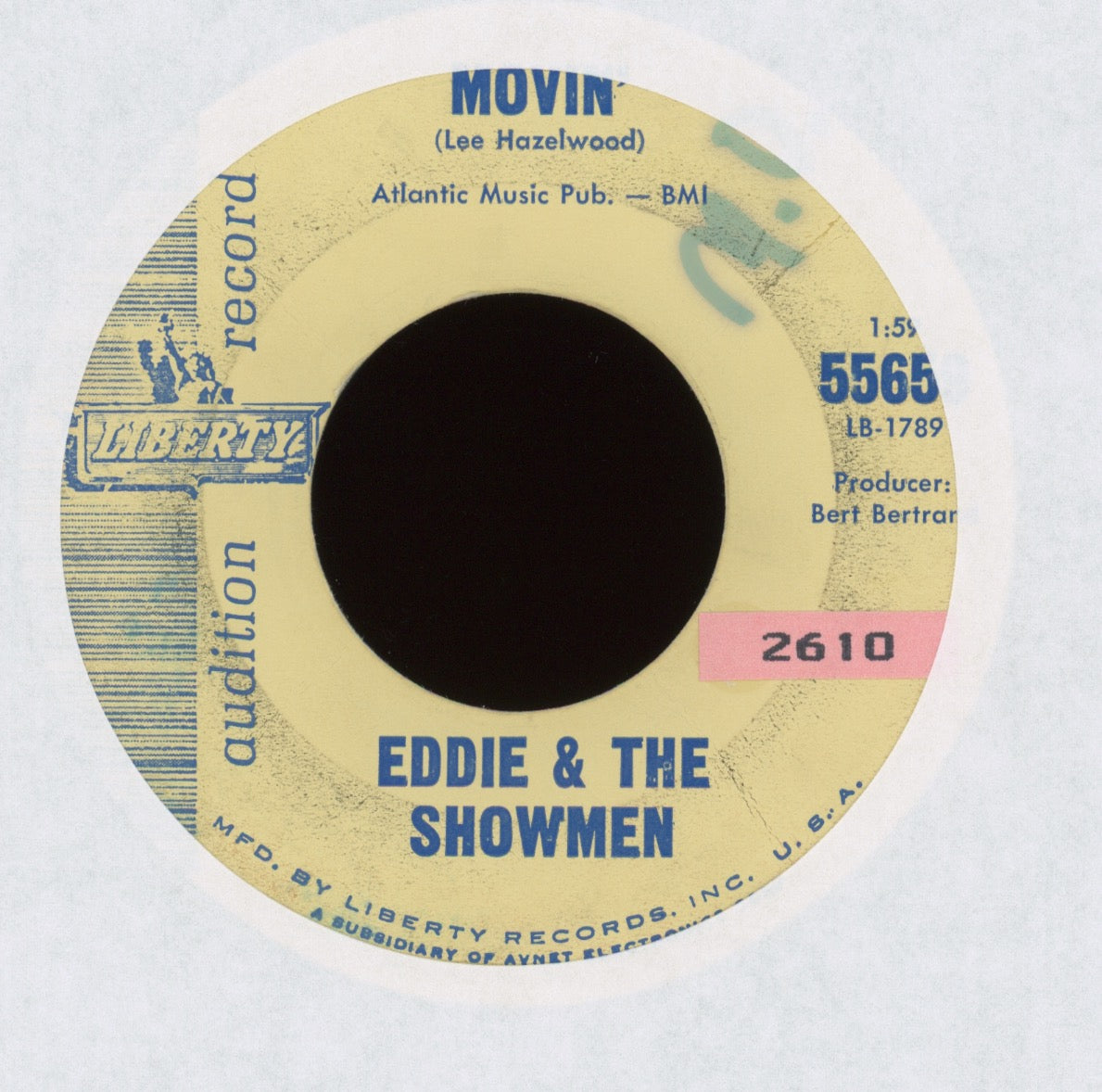 Eddie & The Showmen - Movin' on Liberty Promo Surf 45