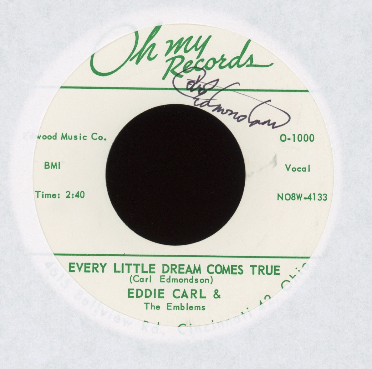 Eddie Carl - Little Willie Wampum on Oh My Teen Rocker 45