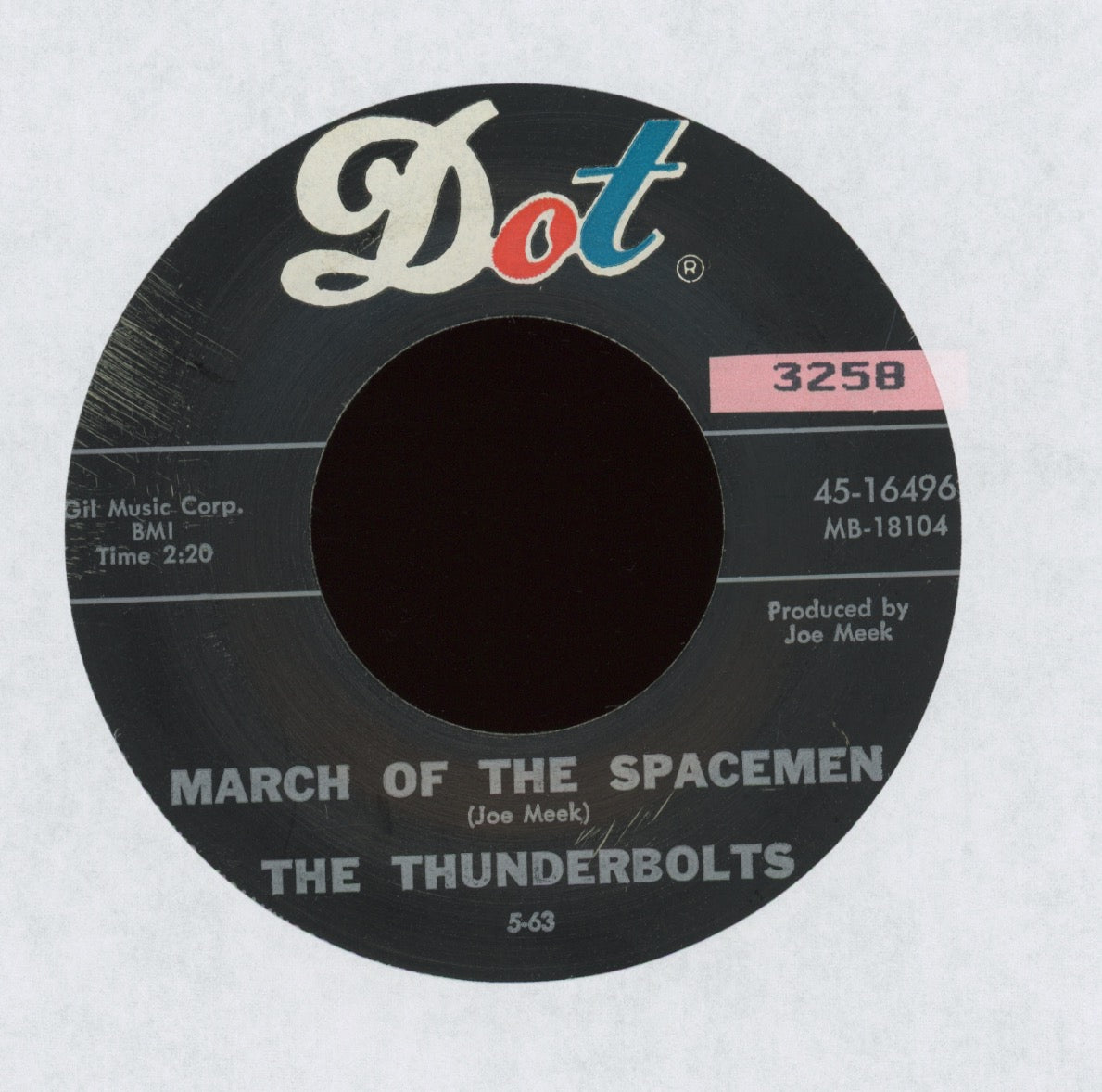 The Thunderbolts - March Of The Spacemen on Dot Surf 45