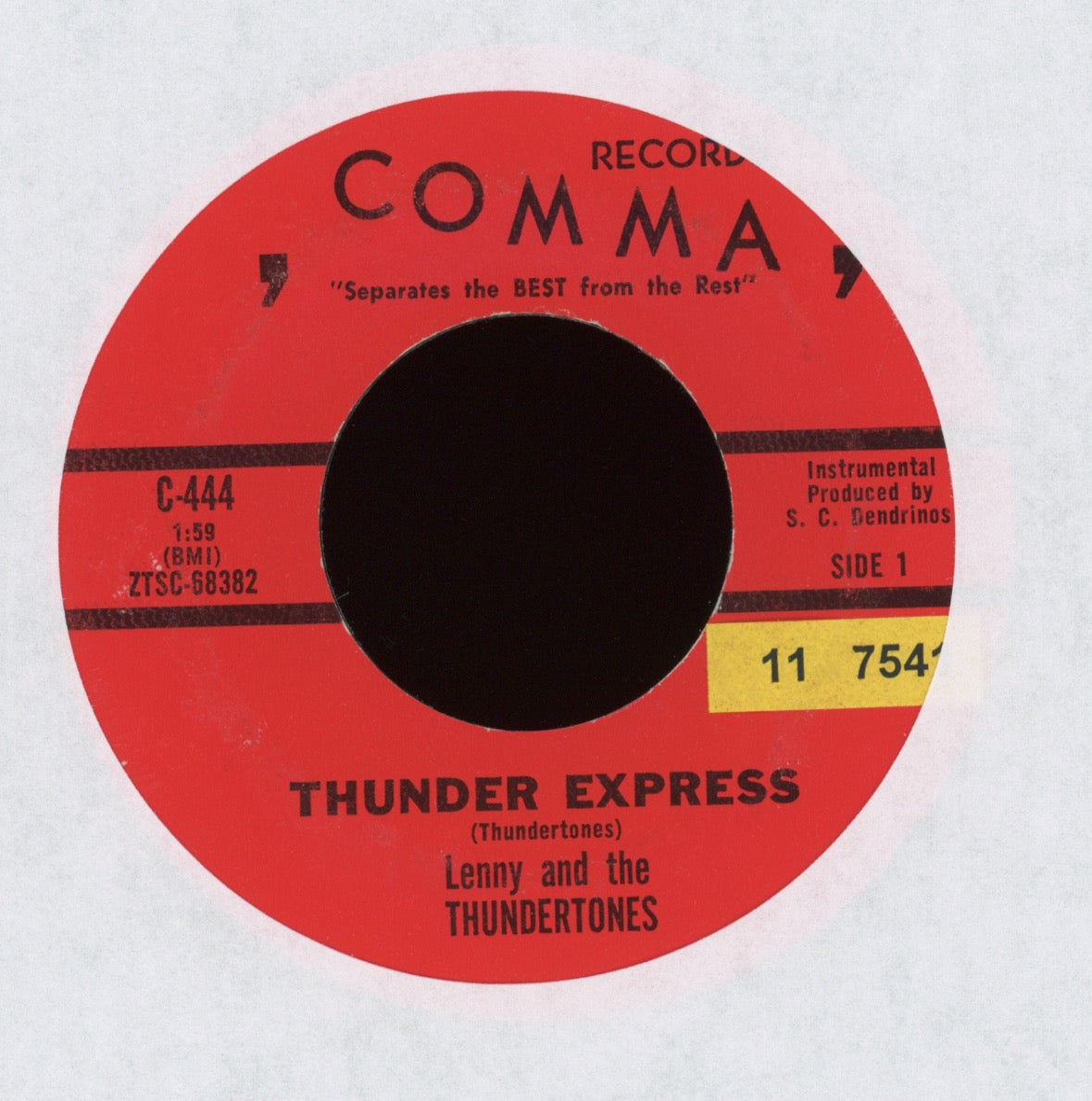 Lenny And The Thundertones - Thunder Express on Comma Rockabilly Surf 45