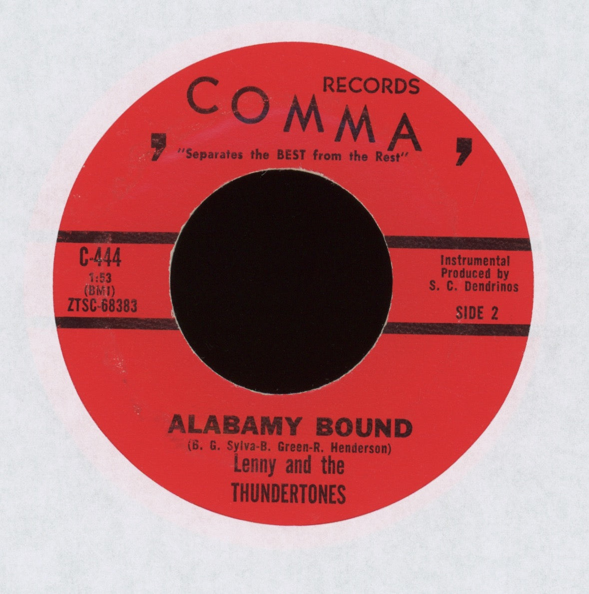 Lenny And The Thundertones - Thunder Express on Comma Rockabilly Surf 45