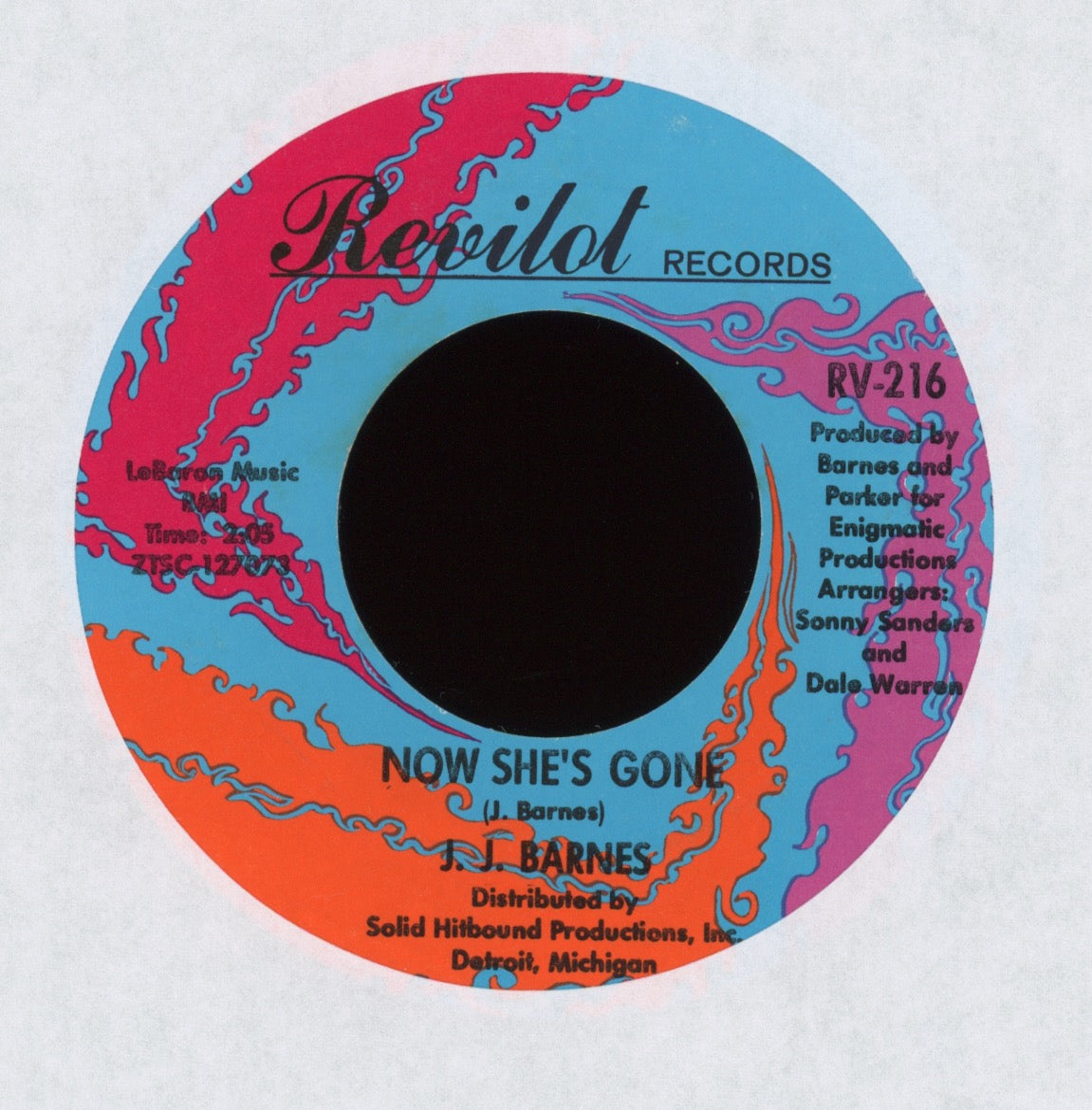 J. J. Barnes - Now She's Gone on Revilot Northern Soul 45